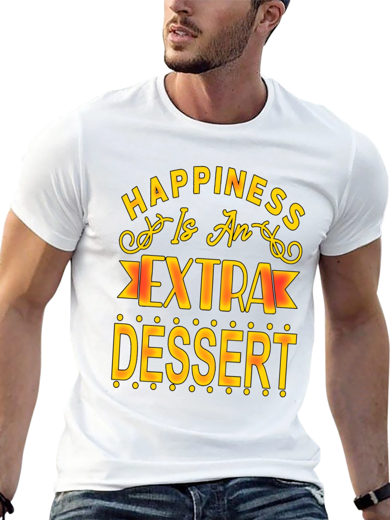 Black Happiness is Extra Dessert T-Shirt view 13