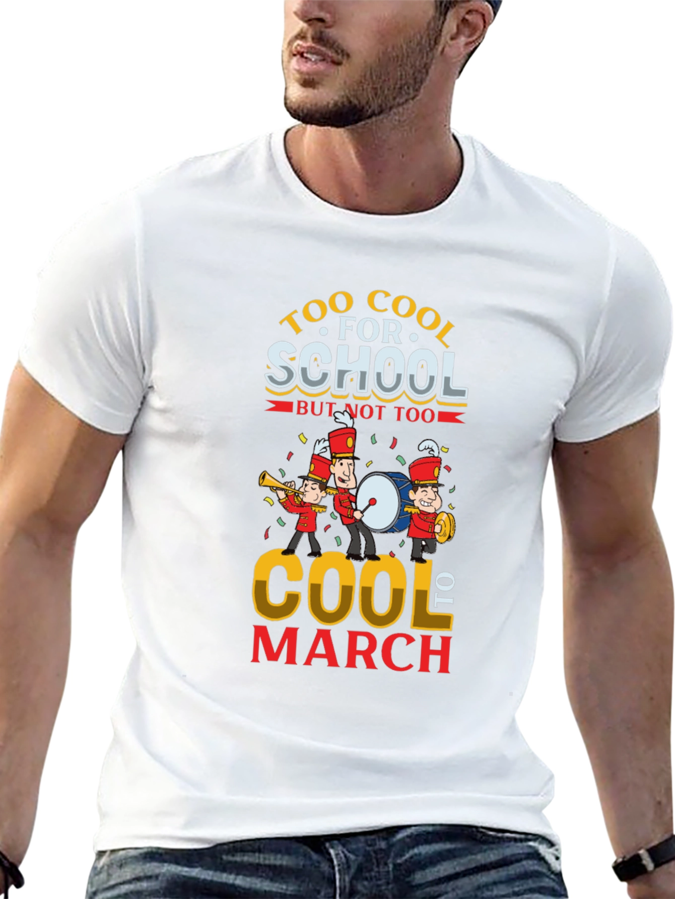 Black Cool Marching Band T-Shirt view 13