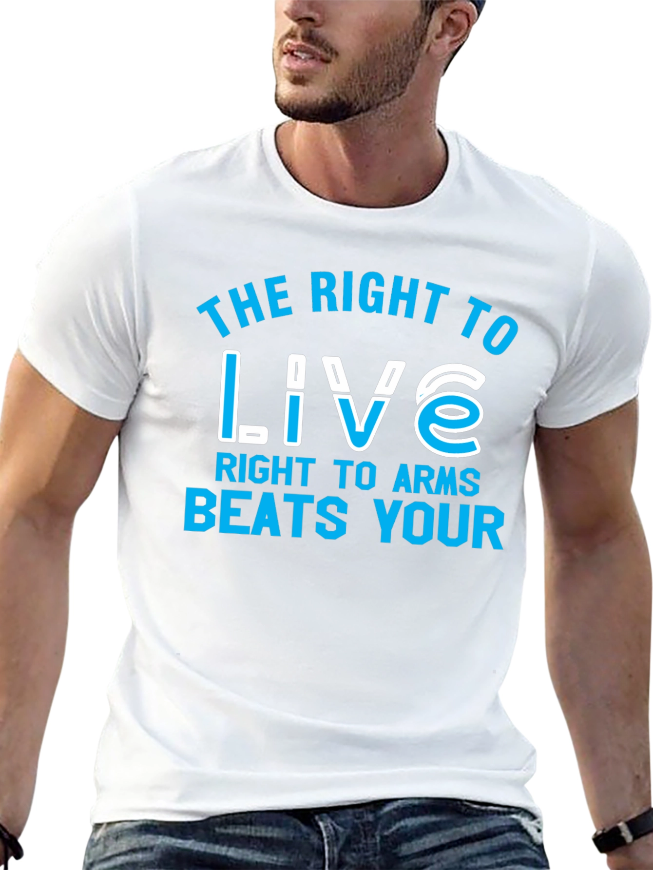 Black The Right to Live Graphic Tee view 13