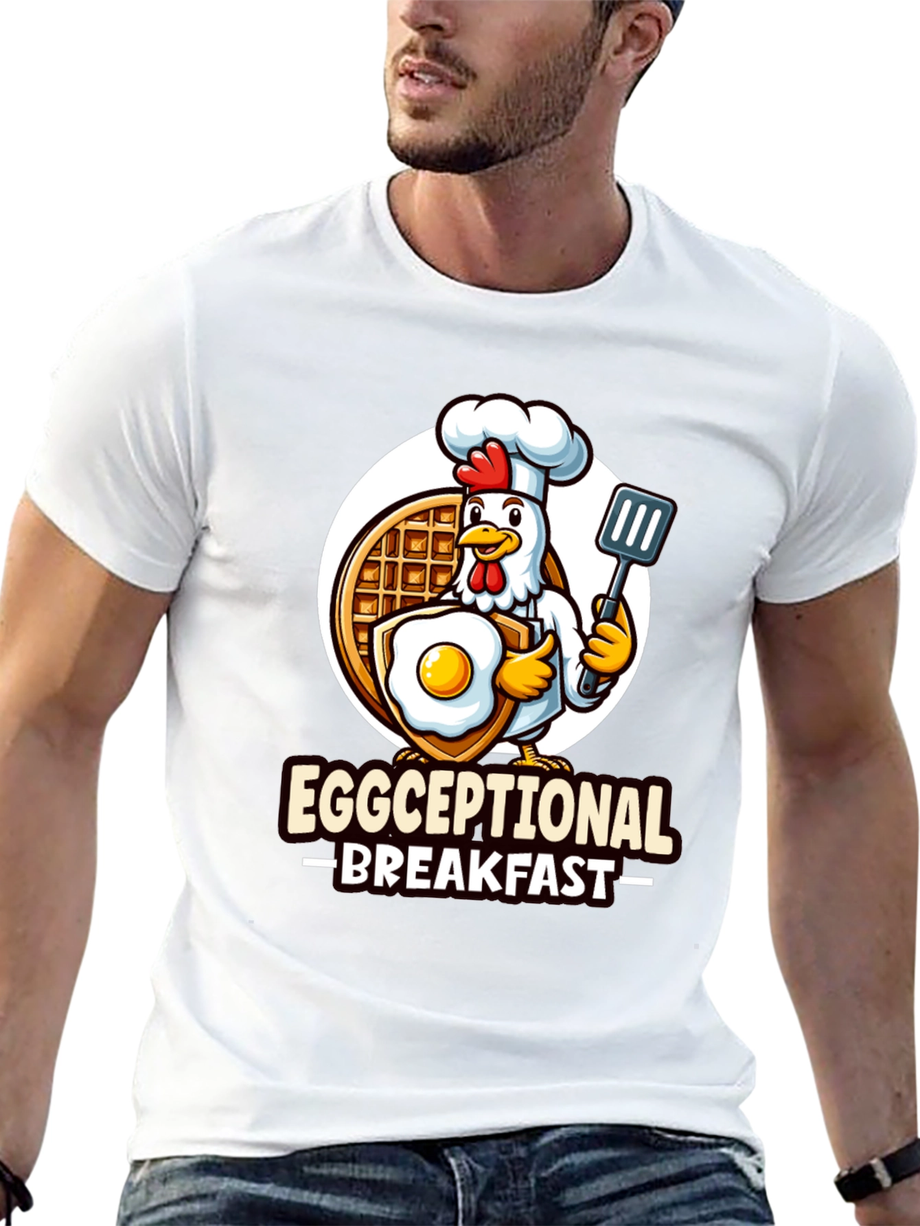 Black Eggceptional Breakfast T-Shirt - Chicken Chef! view 13
