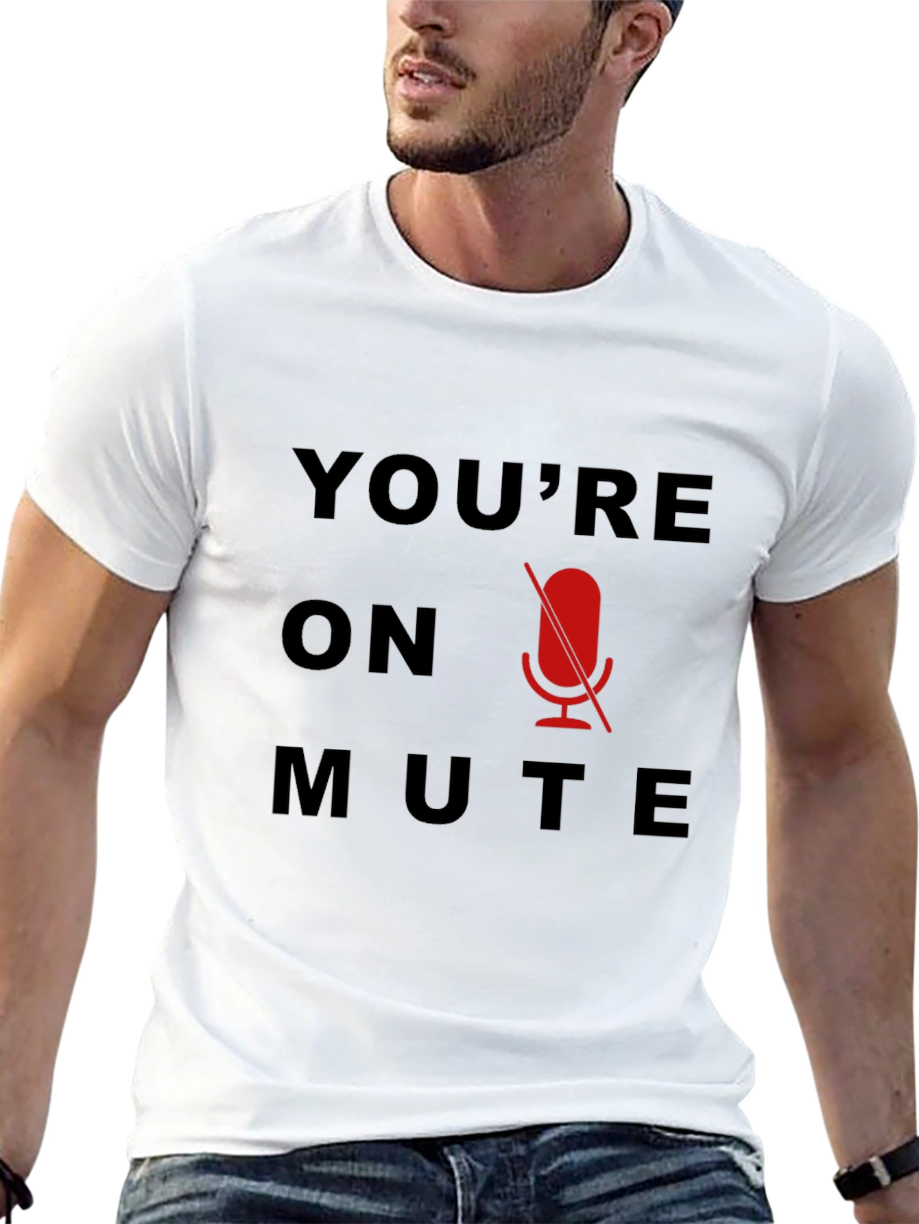 Black You're on Mute T-Shirt - Funny Conference Call Tee view 13