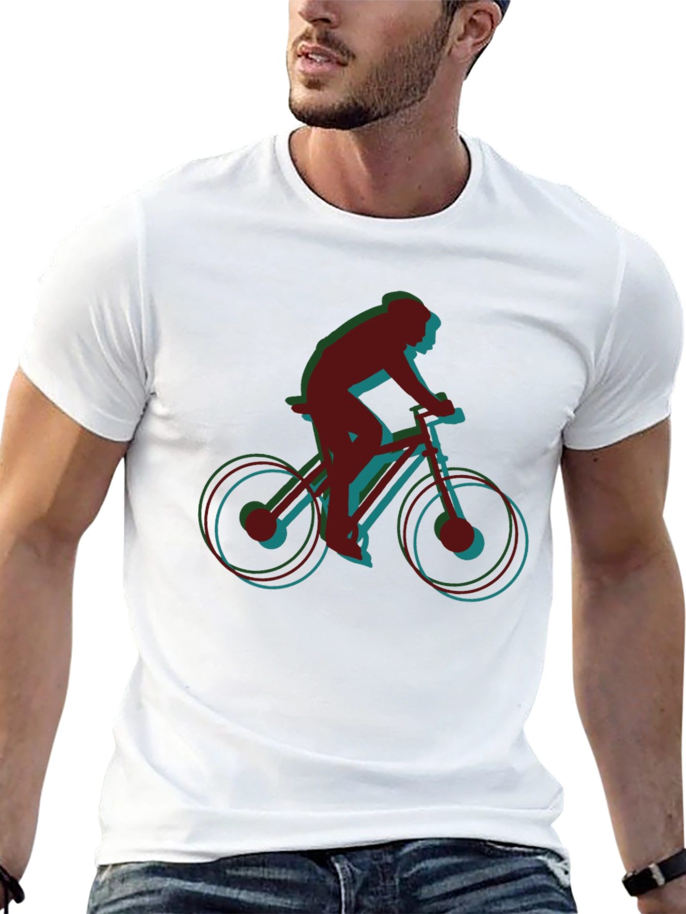 Black Biker Silhouette Graphic Tee - Ride in Style view 13
