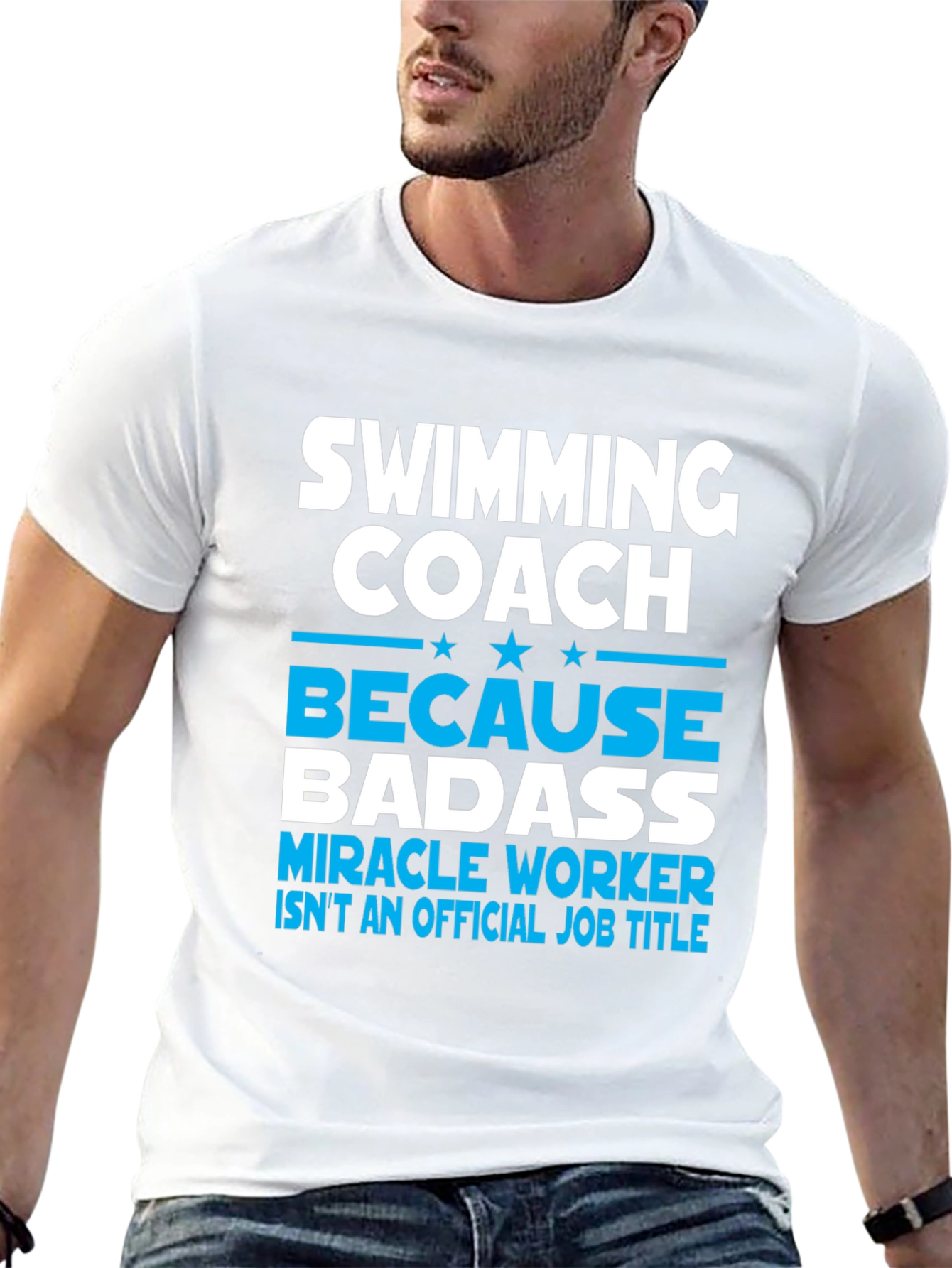 Swimming Coach Badass T-Shirt - 13