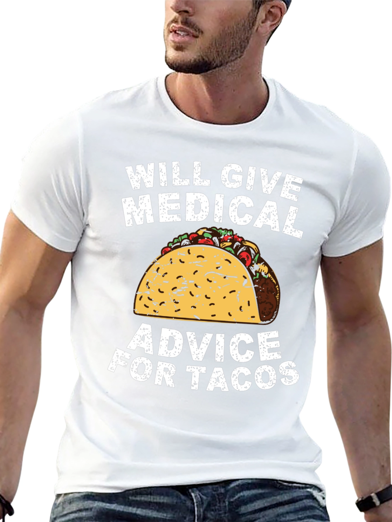 Black Medical Advice for Tacos Graphic Tee view 13