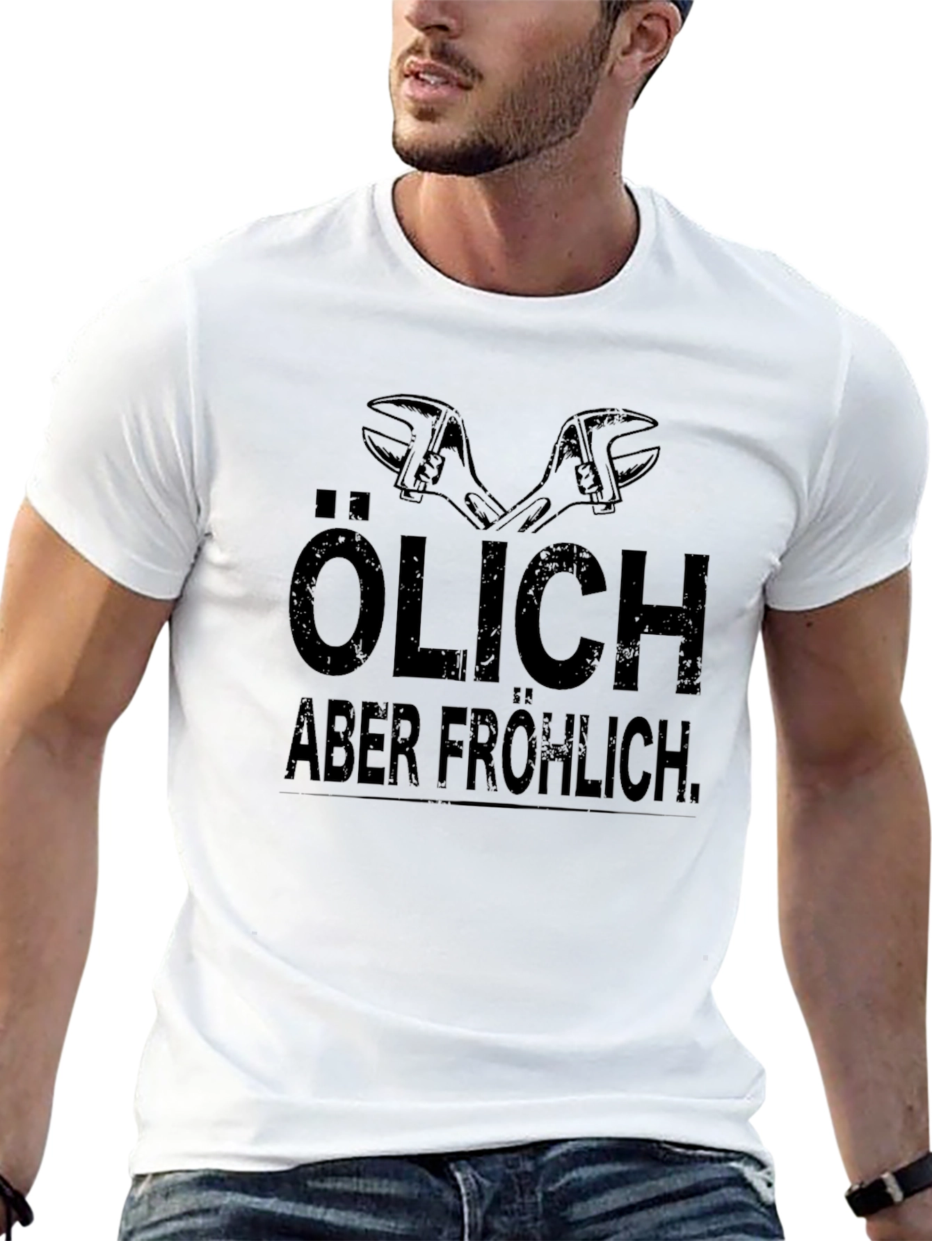 Ölich Aber Fröhlich Mechanic Wrench Graphic T-Shirt - 13