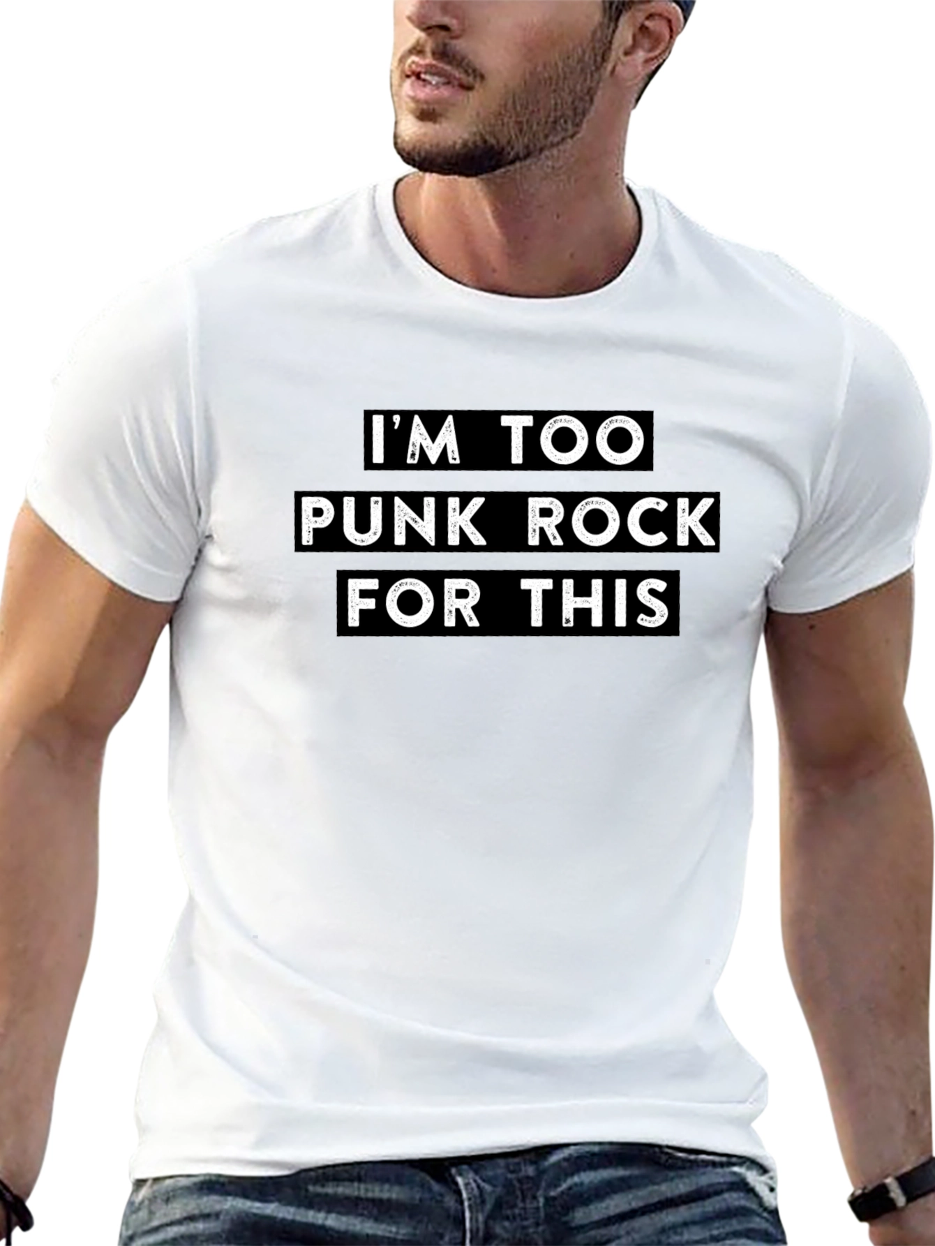 Black I'm Too Punk Rock For This Graphic Tee view 13