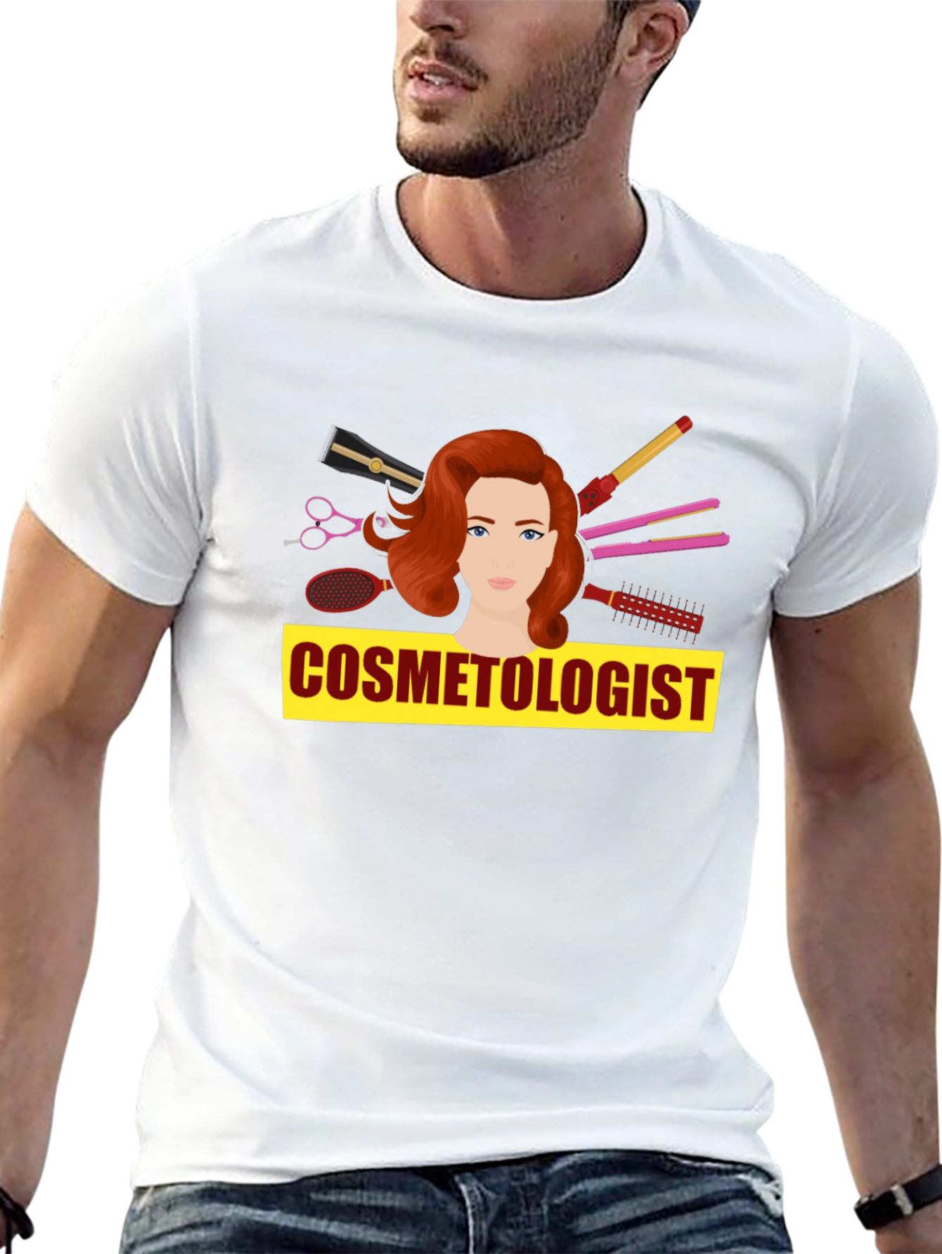 Black Cosmetologist T-Shirt - Hair Stylist Tee view 13