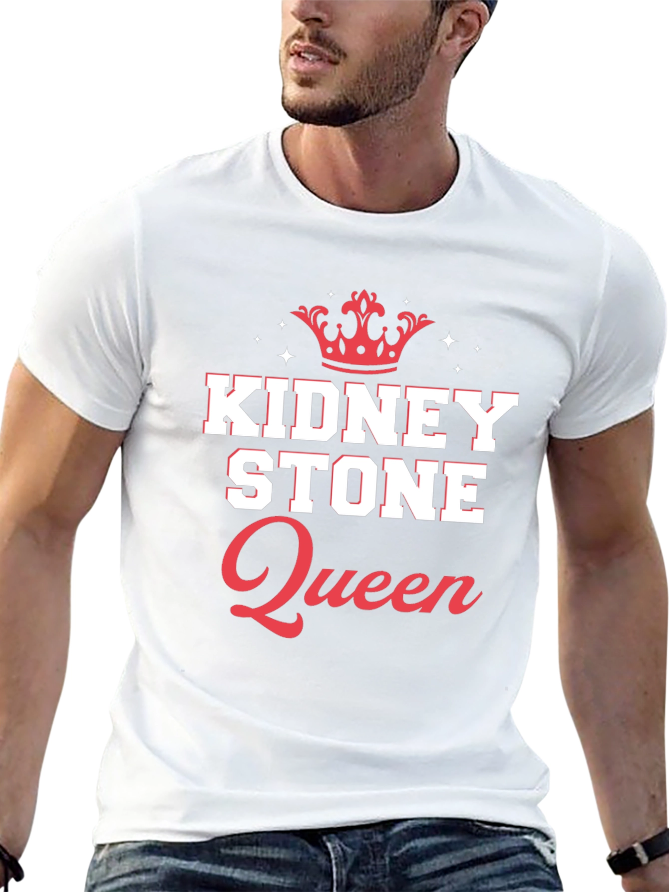Black Kidney Stone Queen Graphic T-Shirt Funny Tee view 13