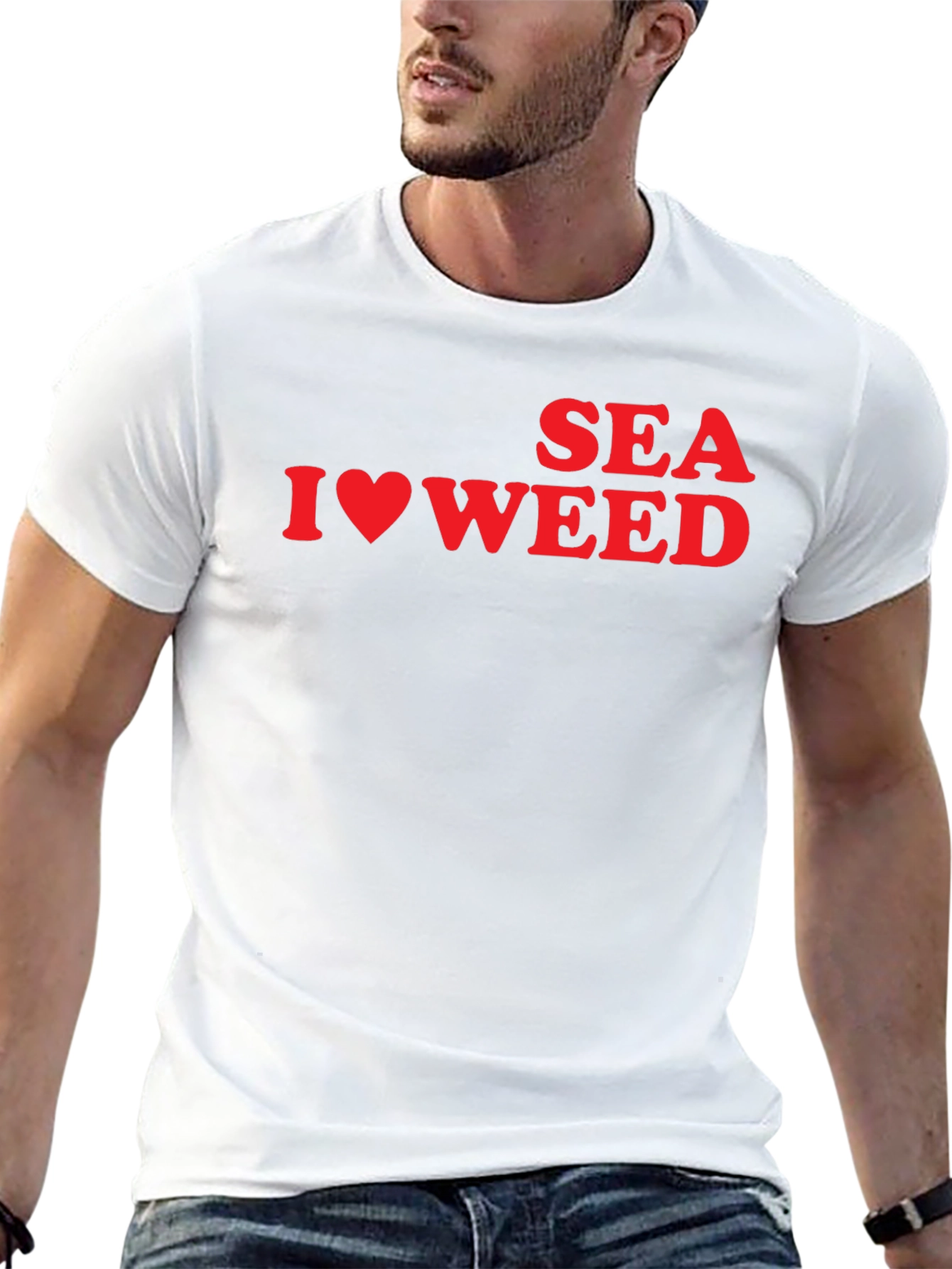 Black I Love Weed T-Shirt - Funny Slogan Tee view 13
