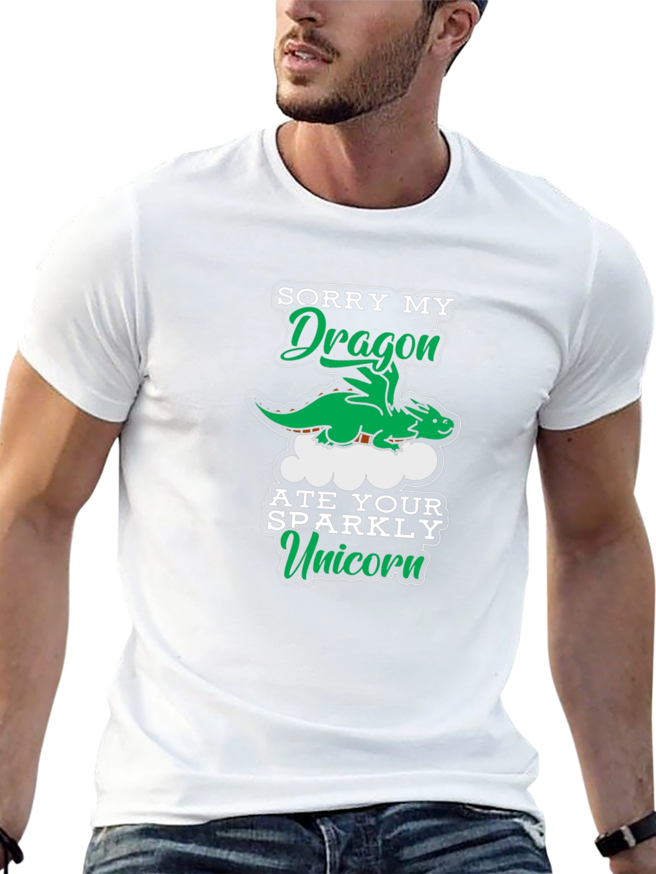 Black Dragon Ate Your Unicorn Graphic Tee view 13
