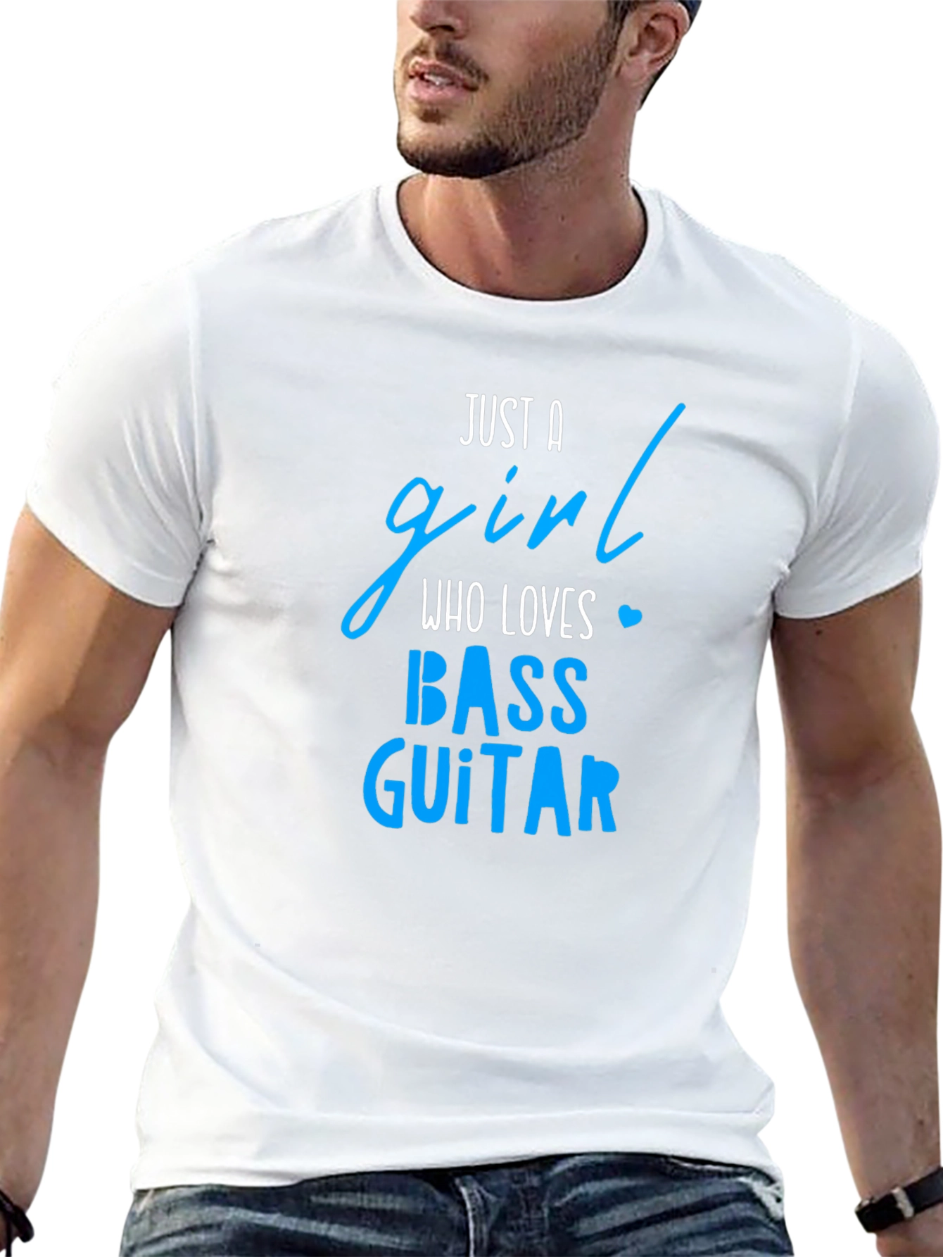 Black Bass Guitar Girl T-Shirt view 13