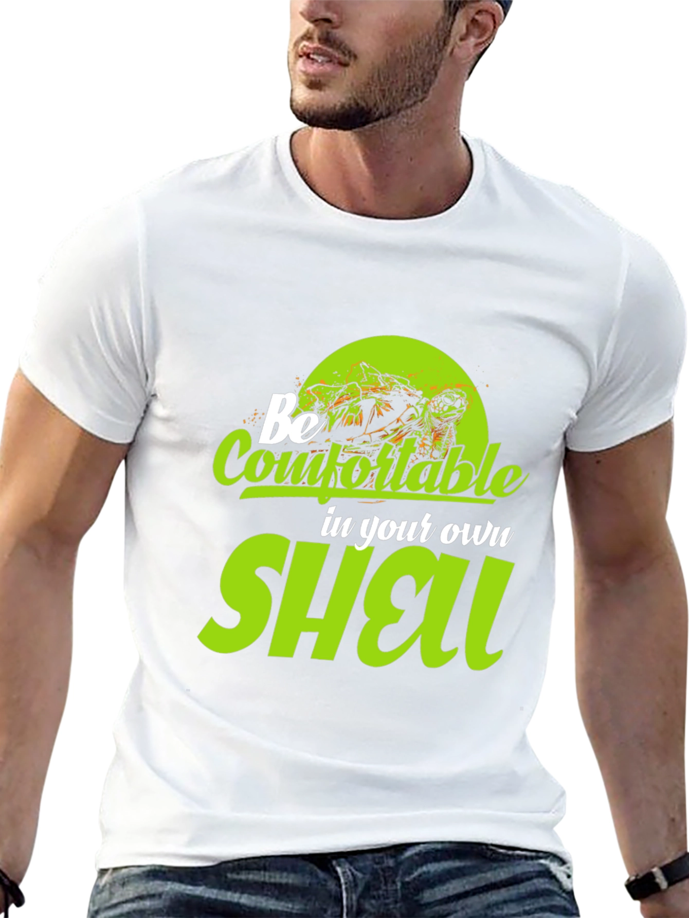 Black Be Comfortable in Your Own Shell Black T-Shirt view 13