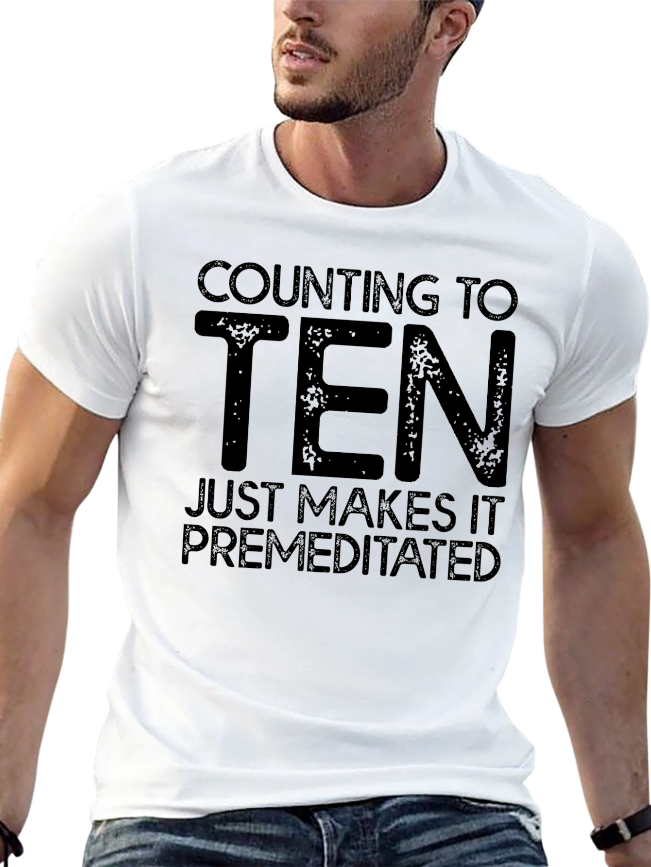 Black Counting to Ten Sarcastic Graphic Tee view 13
