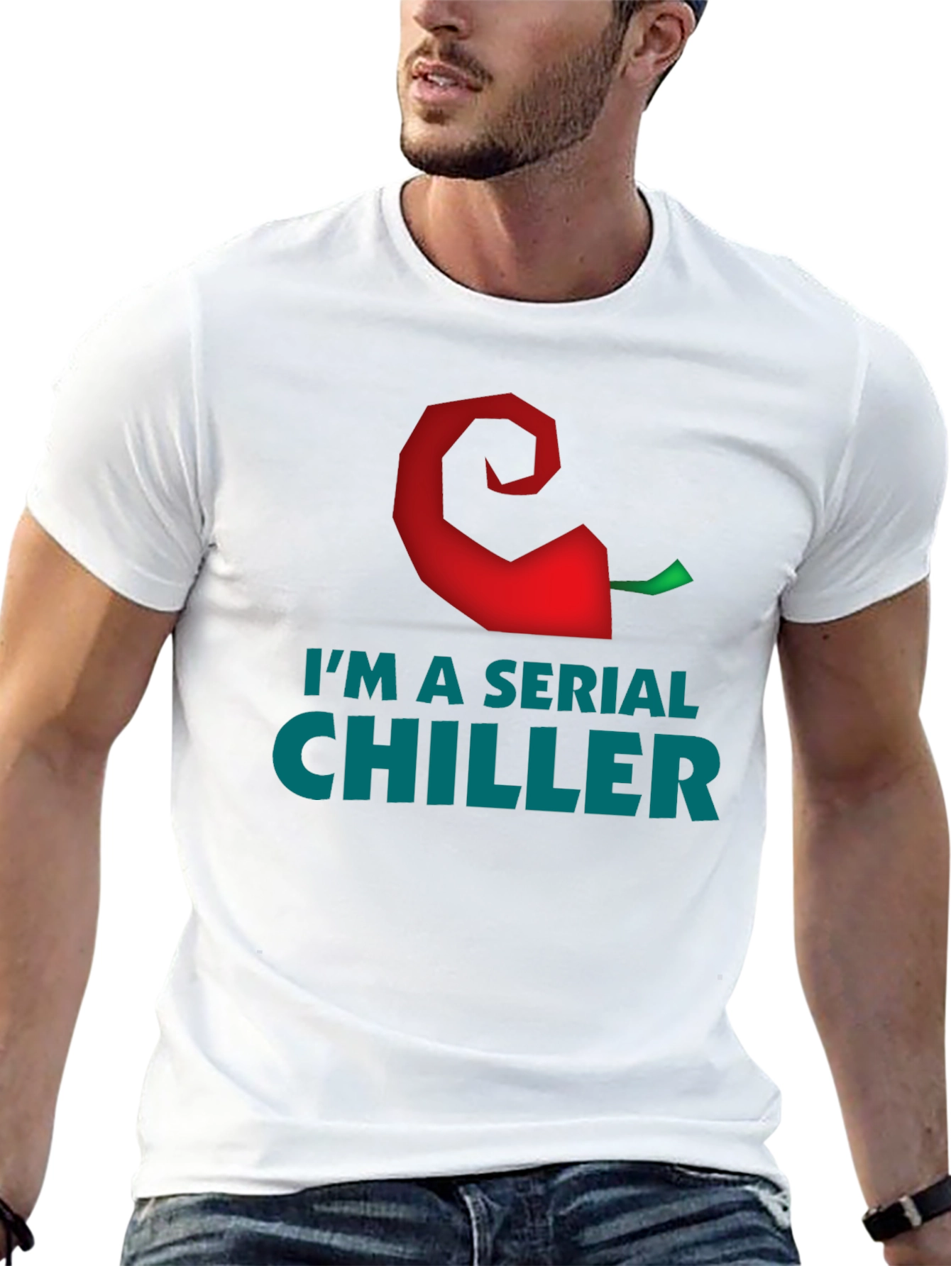Black I'm a Serial Chiller Graphic T-Shirt view 13