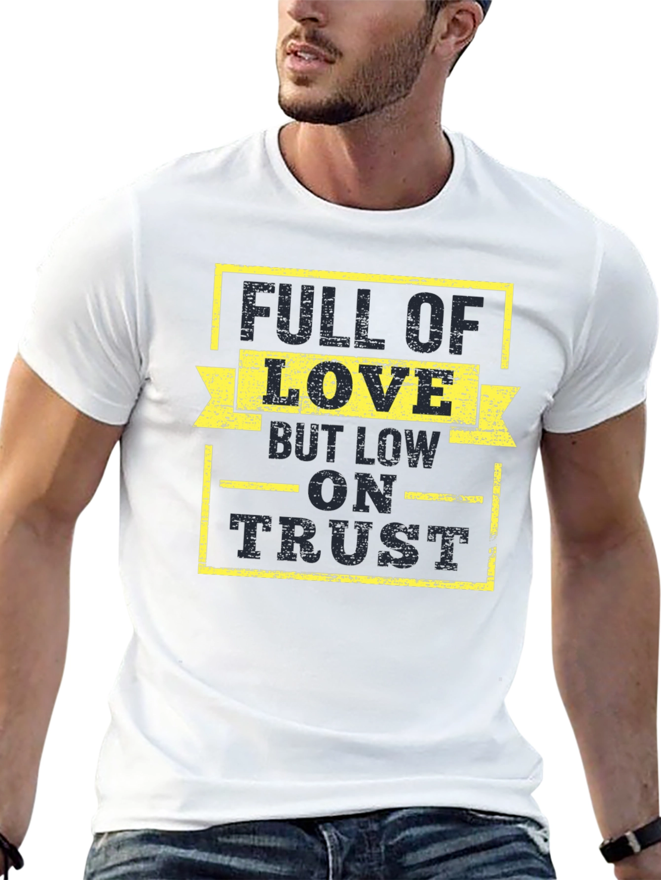 Black Full of Love, Low on Trust Graphic Tee view 13