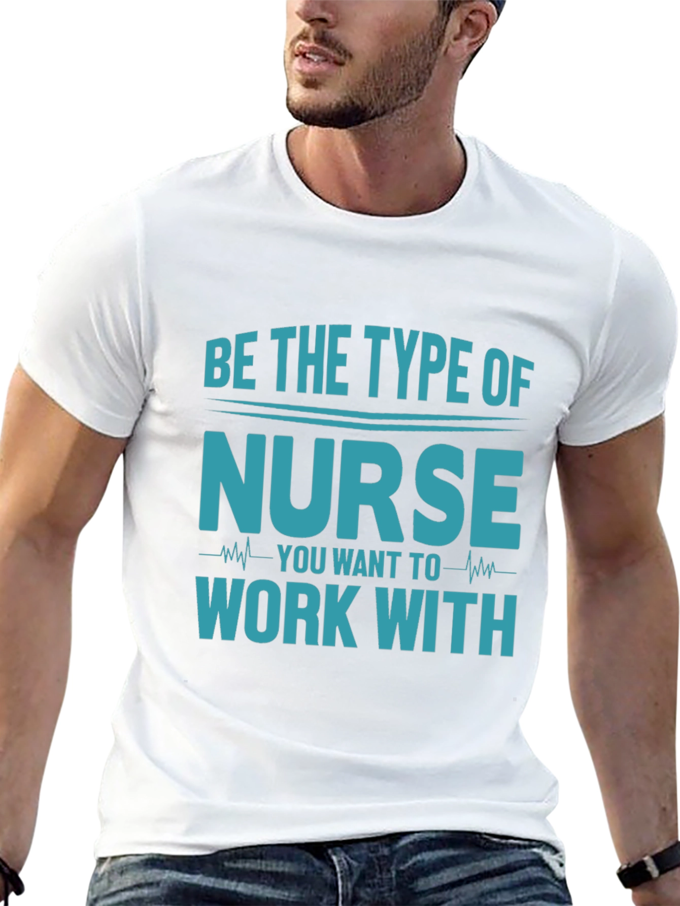 Black Be the Type of Nurse T-Shirt - Black Cotton Blend view 13