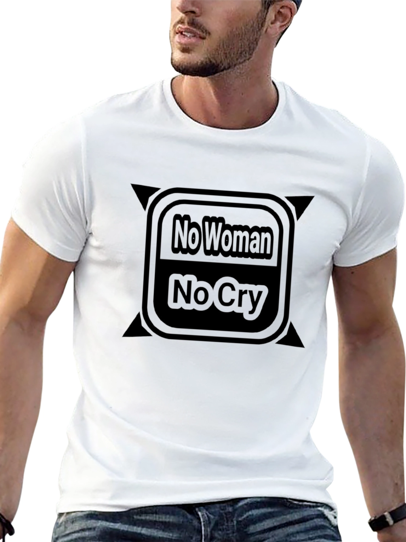 Black No Woman No Cry Graphic T-Shirt view 13