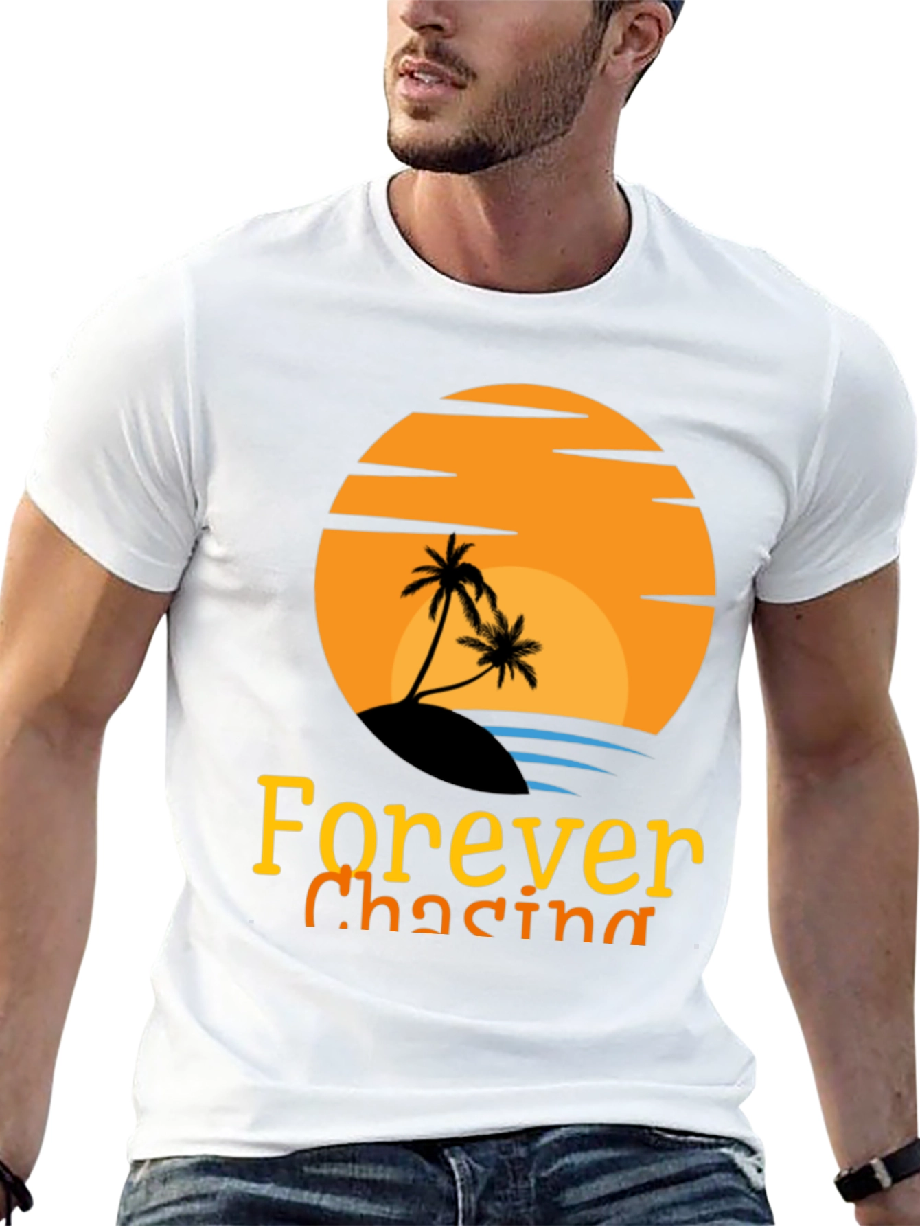 Black Forever Chasing Sunset Black Graphic Tee view 13
