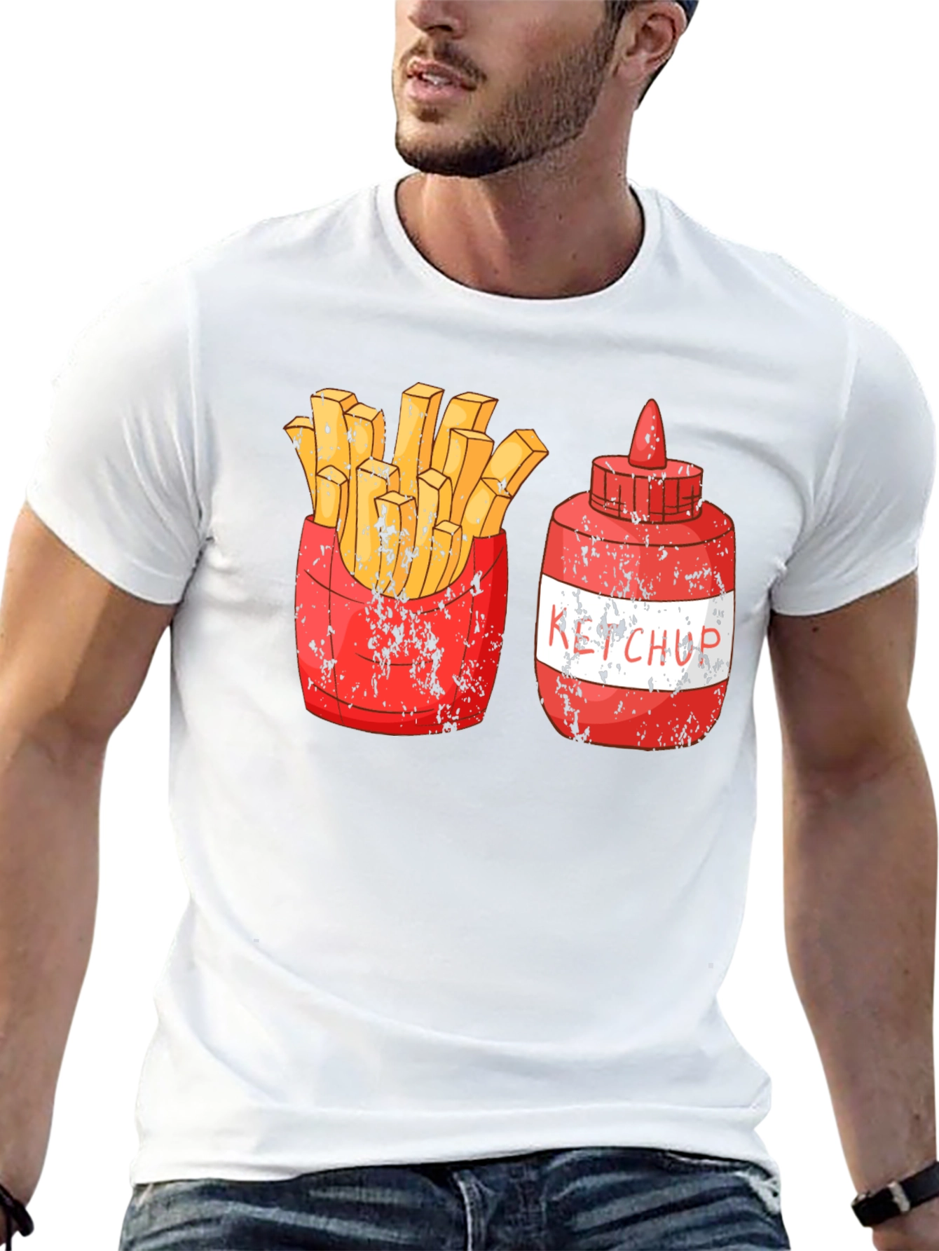 Black Fries and Ketchup Graphic Tee view 13