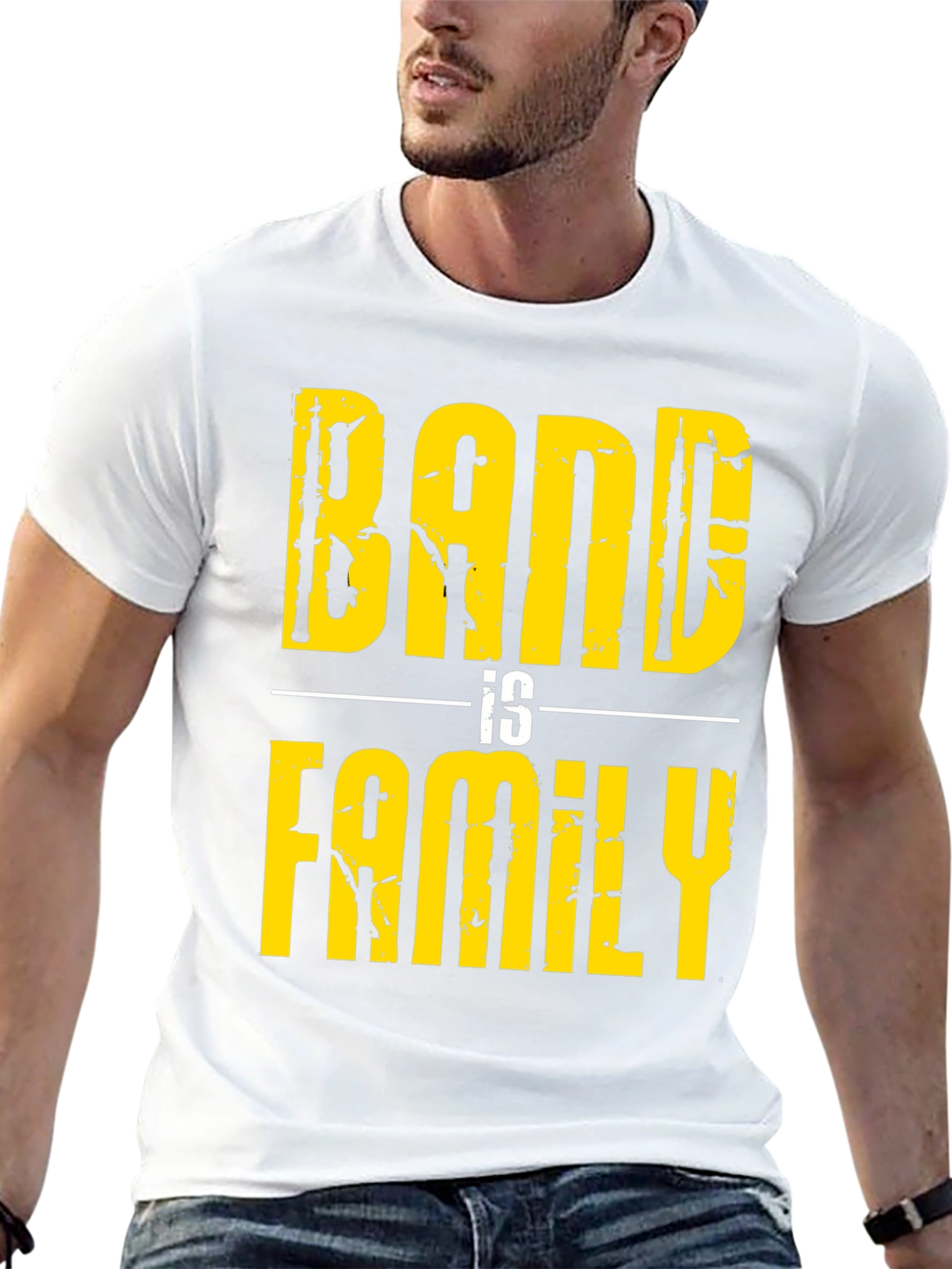 Black Band Is Family Graphic T-Shirt - Black view 13