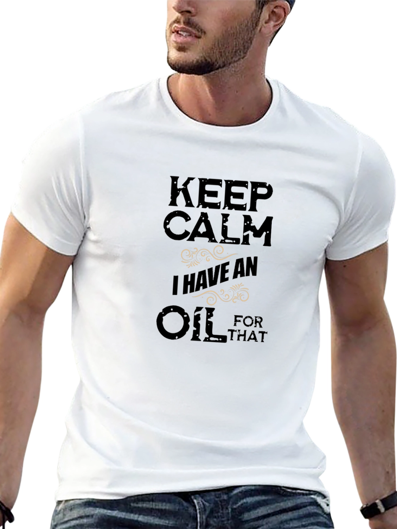 Black Keep Calm I Have An Oil For That Graphic T-Shirt view 13