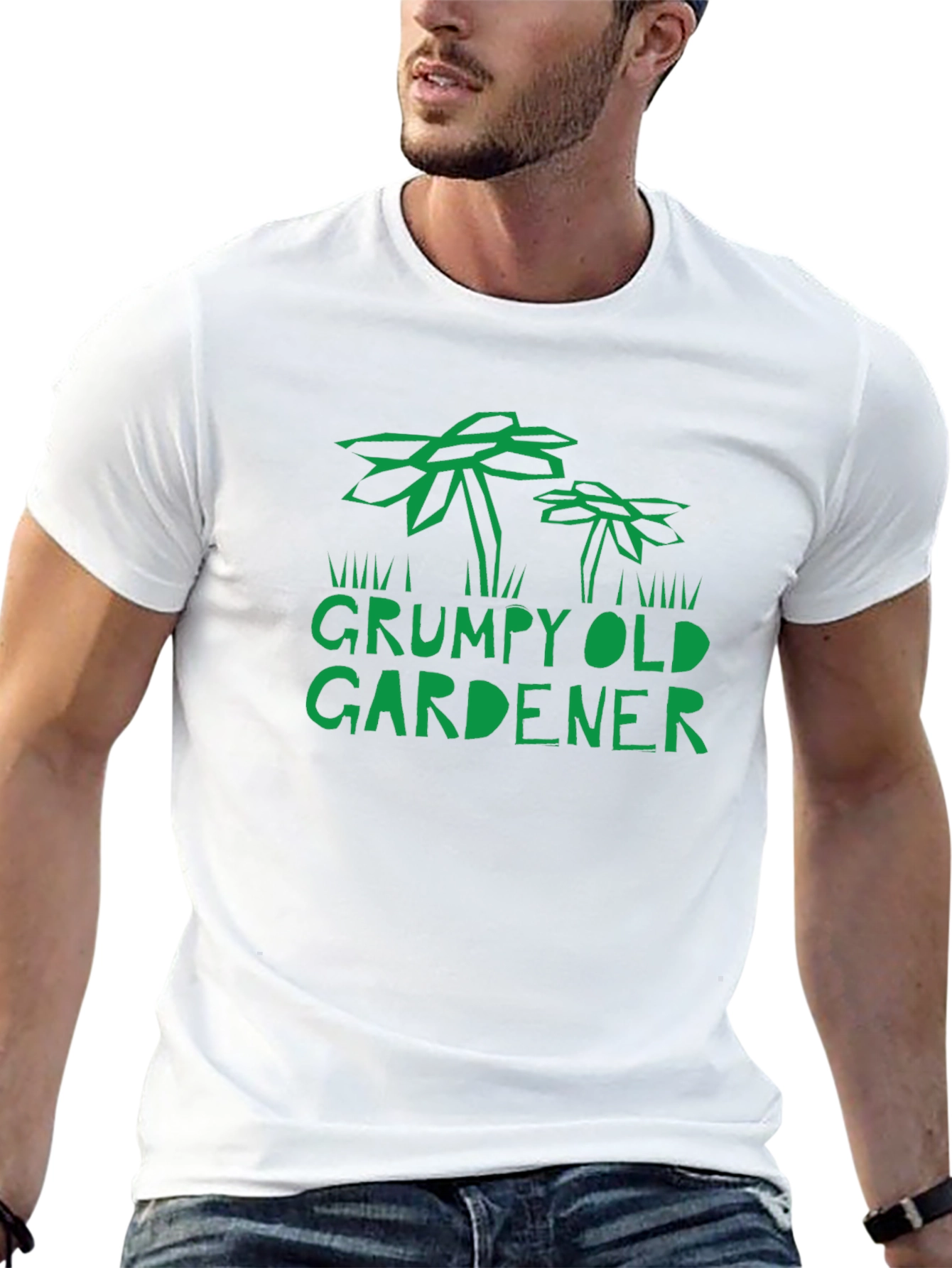 Black Grumpy Old Gardener T-Shirt, Funny Garden Tee view 13