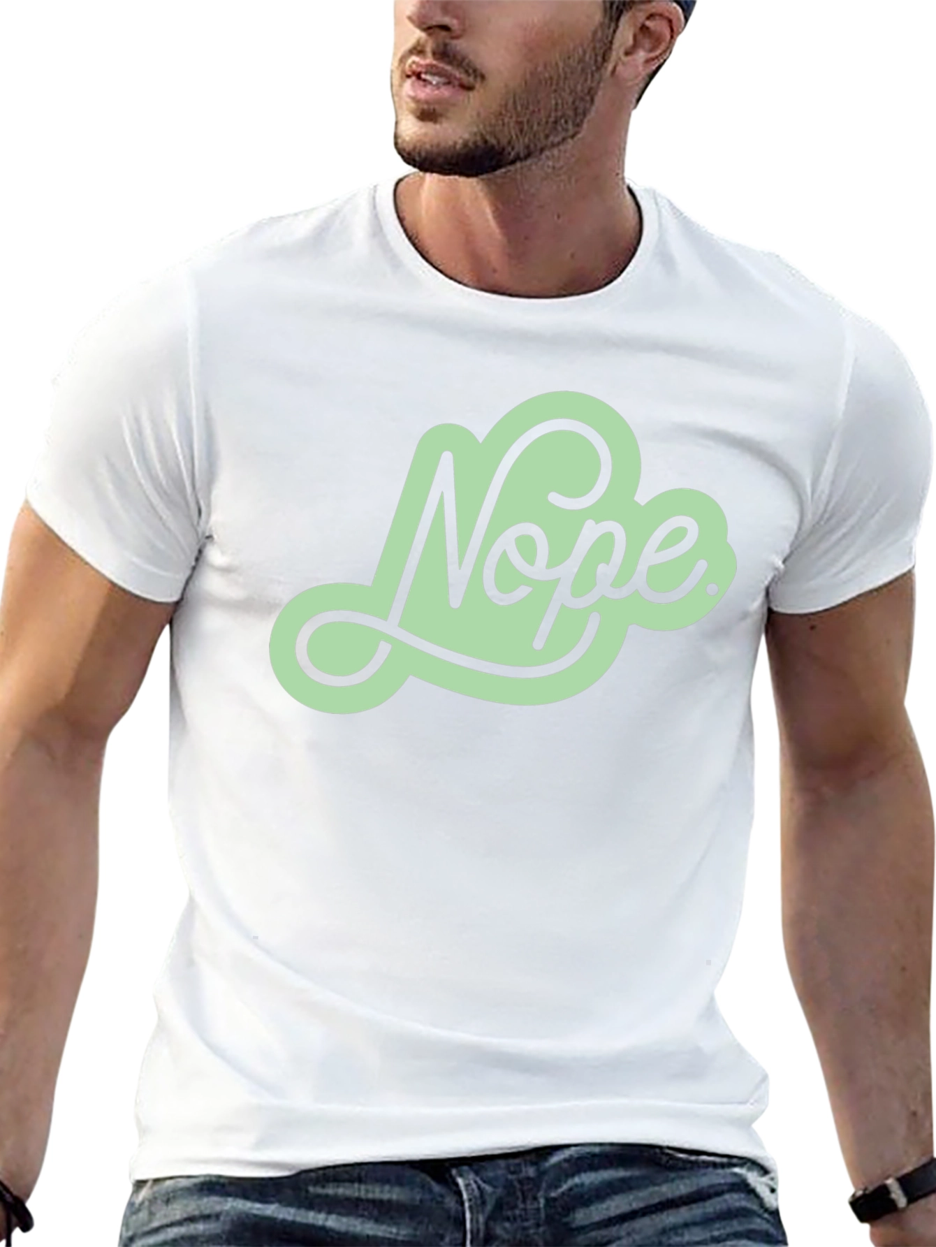 Black Nope Graphic Tee - Trendy Casual Shirt view 13