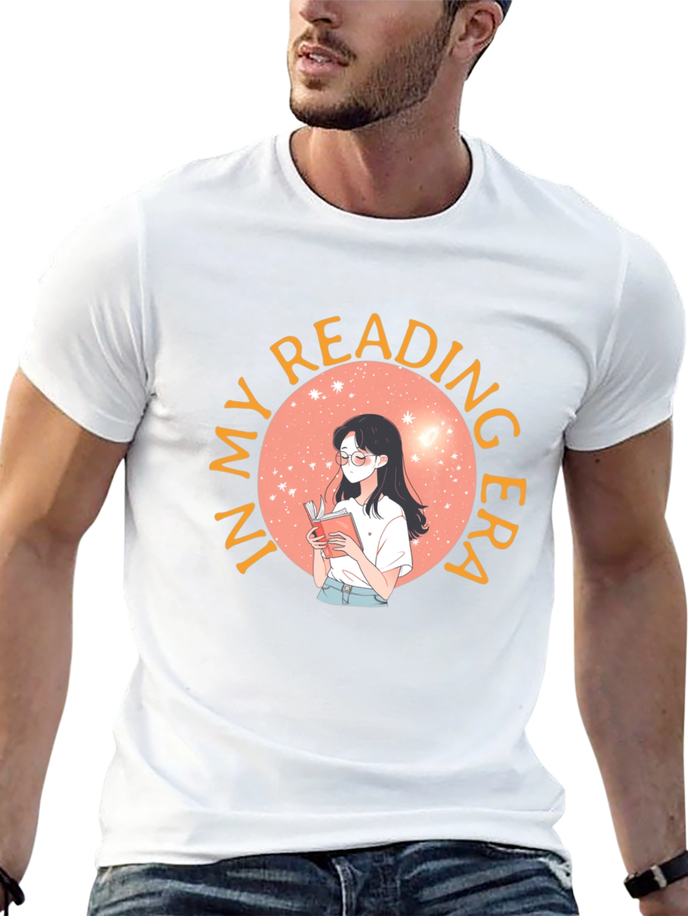Black Reading Era Graphic Tee - Unisex Black T-Shirt view 13