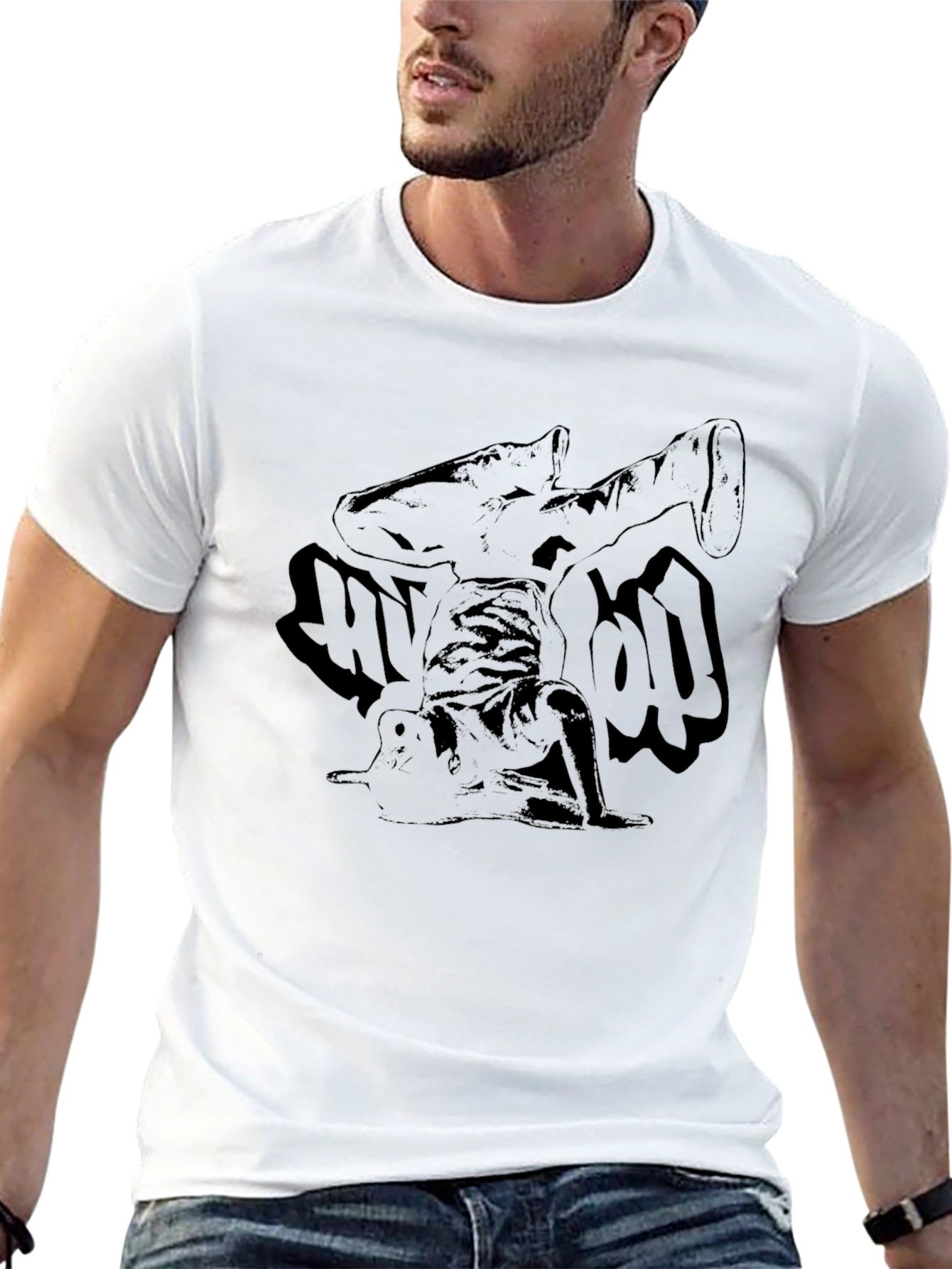 Black Black Hip Hop Graphic Tee view 13