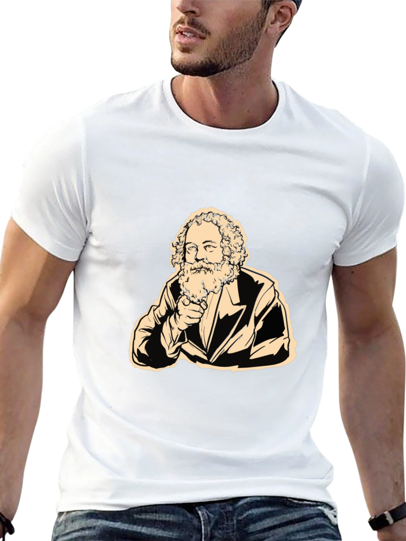 Black Karl Marx Graphic Tee - Black T-Shirt view 13