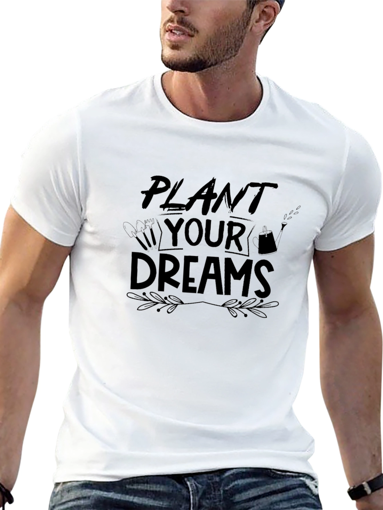 Black Plant Your Dreams Graphic T-Shirt view 13