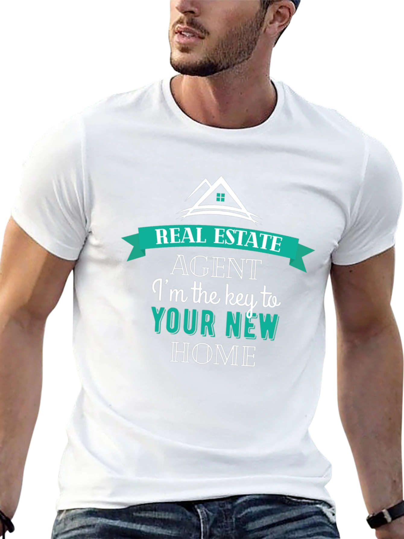 Black Real Estate Agent T-Shirt - Key to Your New Home view 13