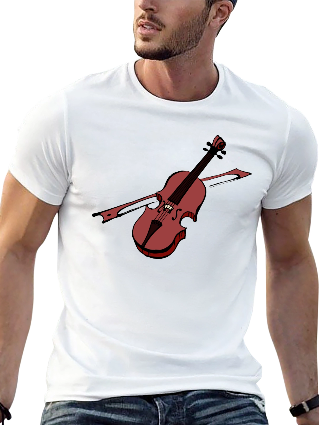 Black Violin Graphic Tee - Classic Musician Style view 13