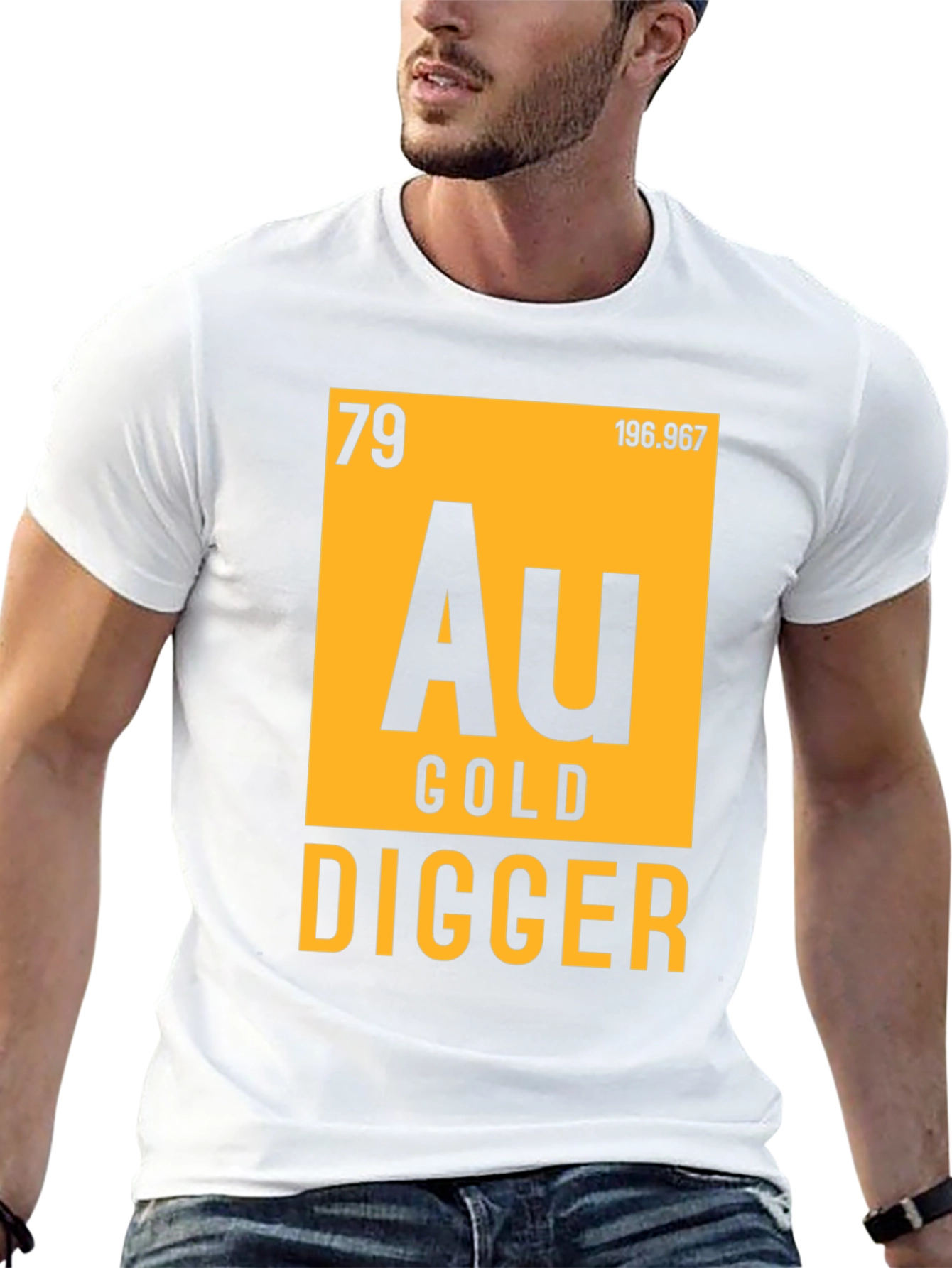 Black Gold Digger T-Shirt - Periodic Table Inspired Novelty Tee view 13