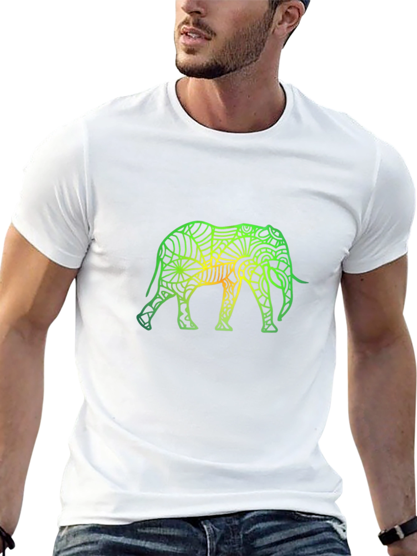 Black Elephant Graphic Tee - Stylish Animal Design view 13