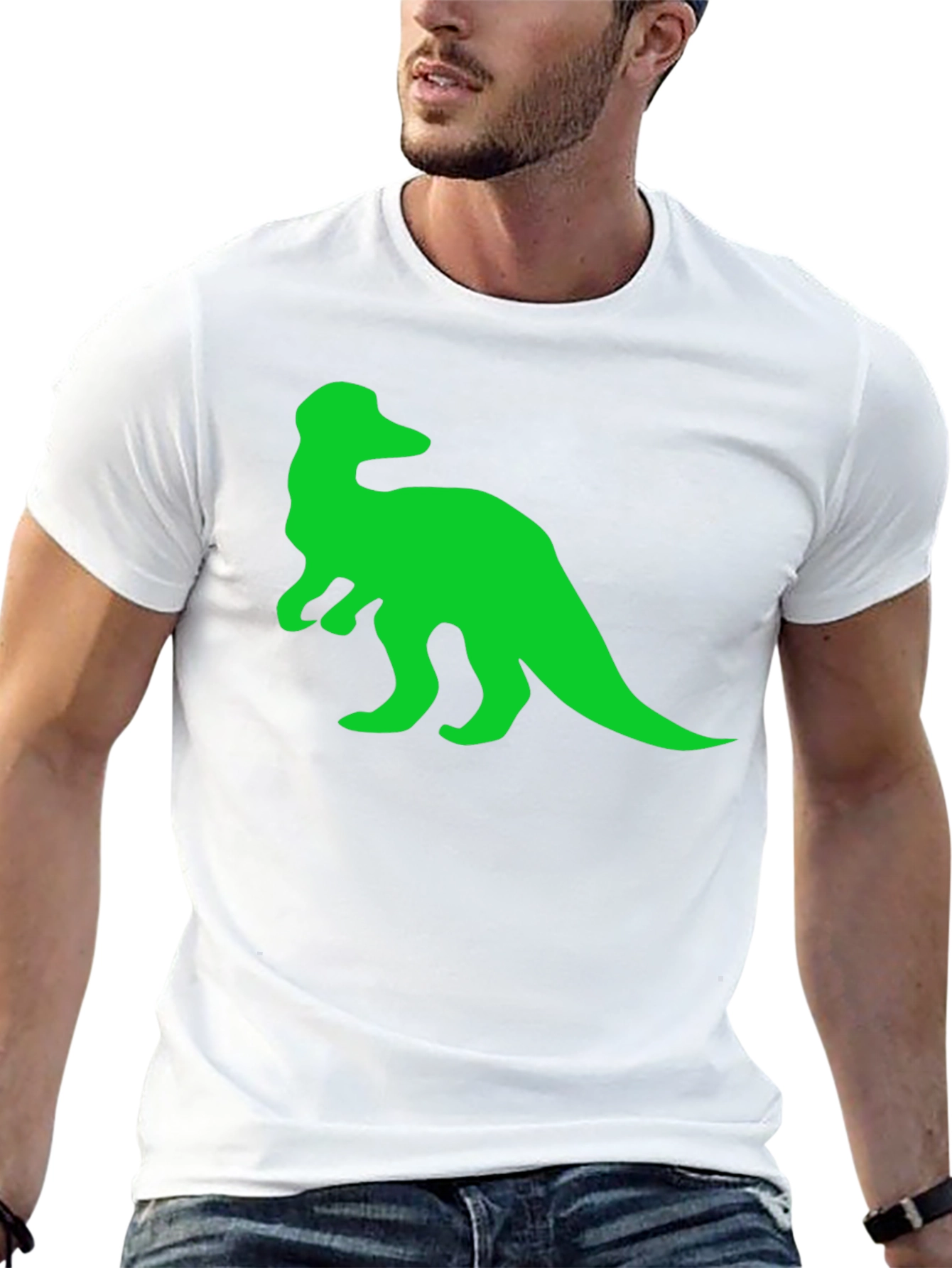 Black Dino Graphic Tee - Black Cotton Comfort view 13