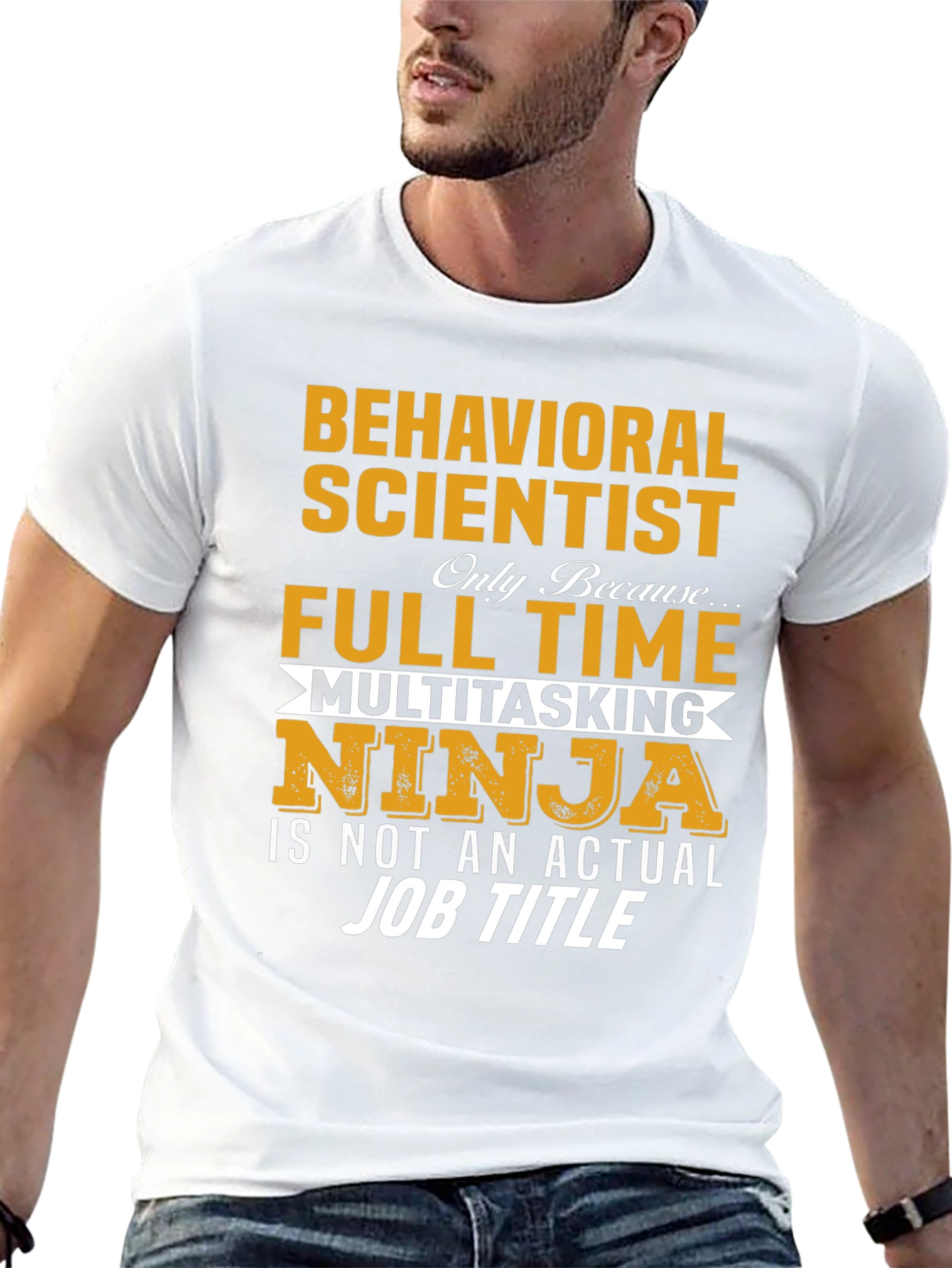 Black Behavioral Scientist Funny Job Title T-Shirt view 13