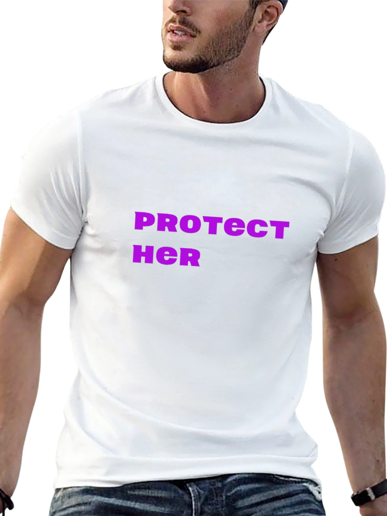 Black Protect Her Graphic Tee - Mens Black T-Shirt view 13