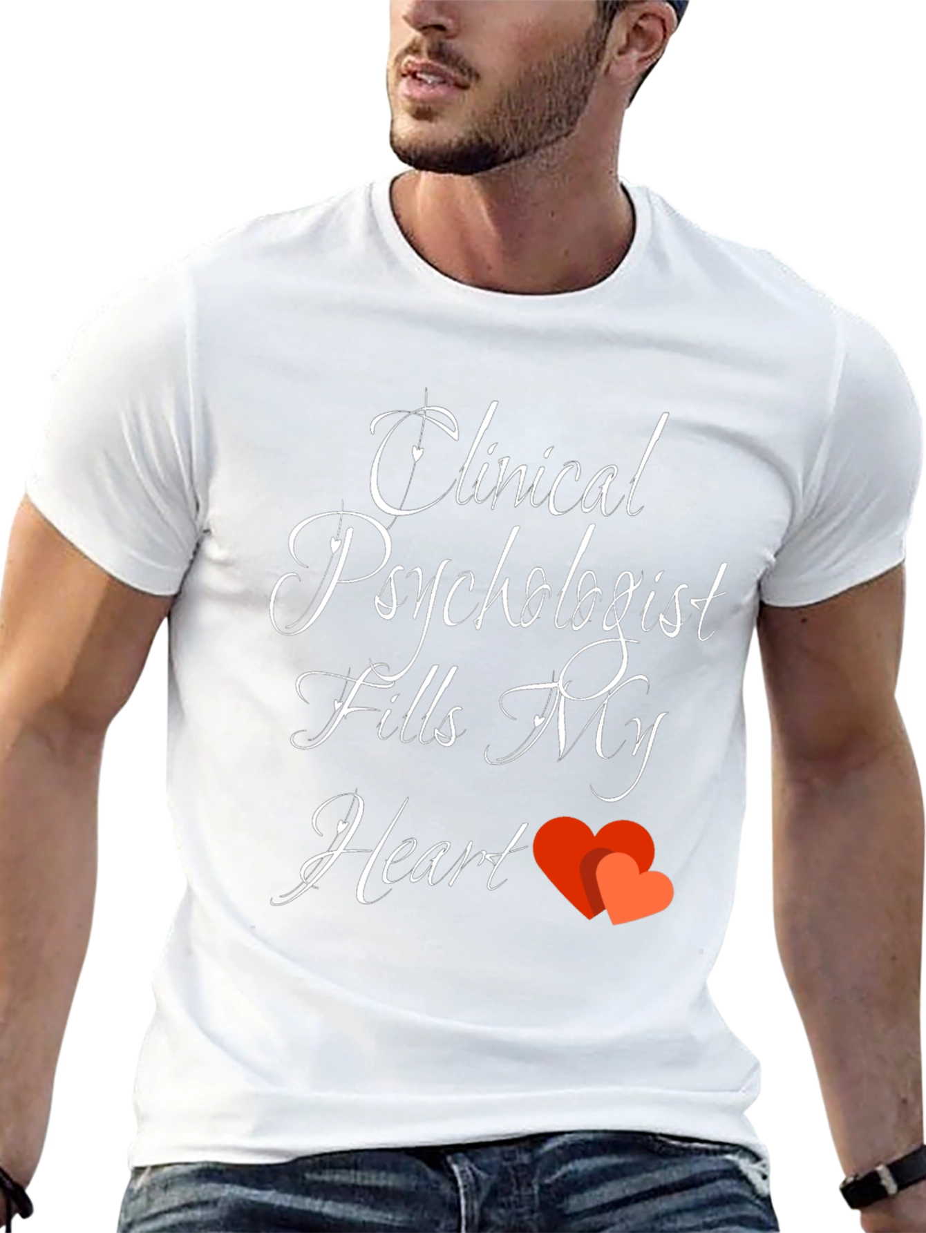 Black Clinical Psychologist Fills My Heart T-Shirt view 13