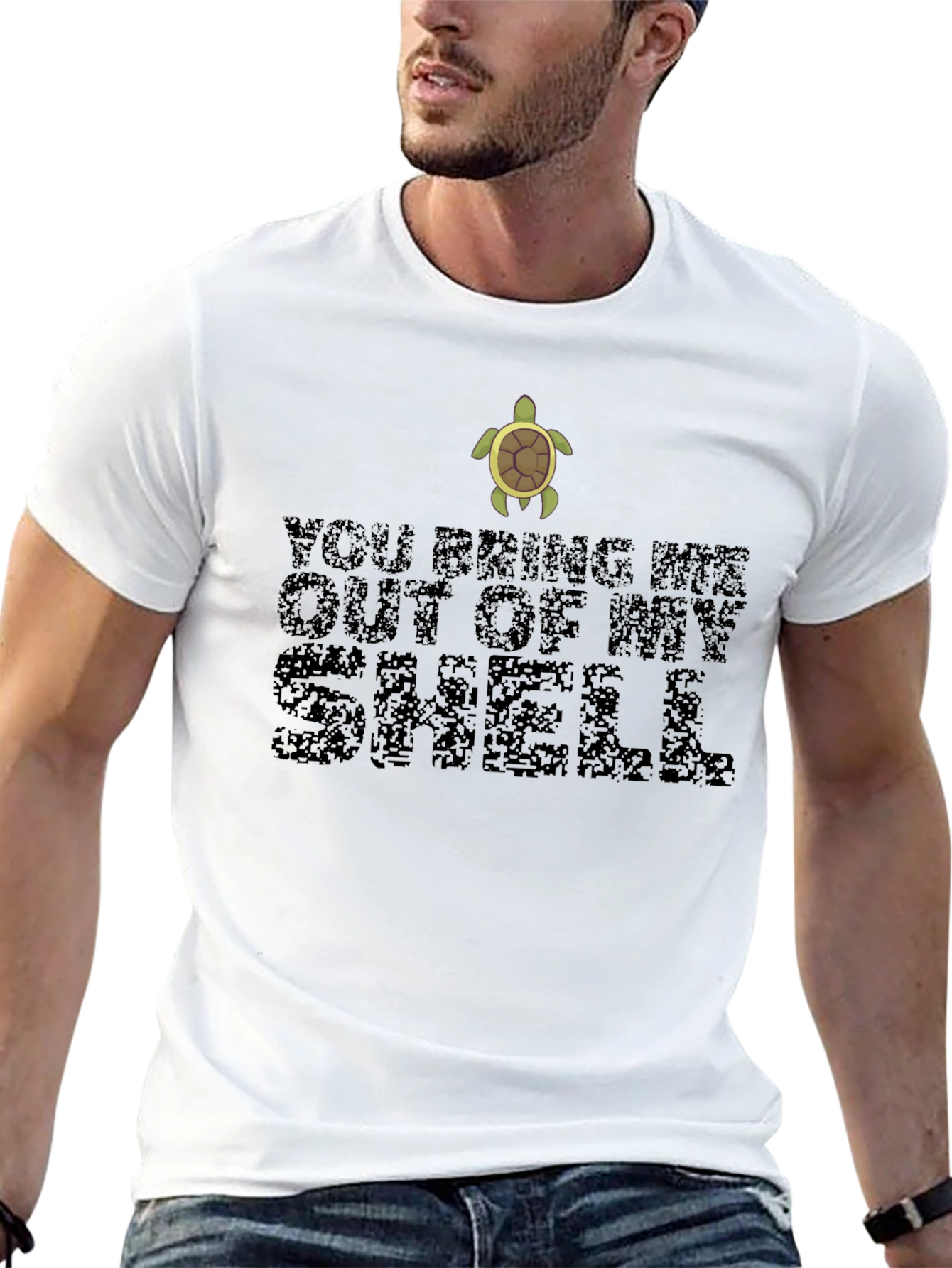 Black You Bring Me Out of My Shell Turtle T-Shirt view 13