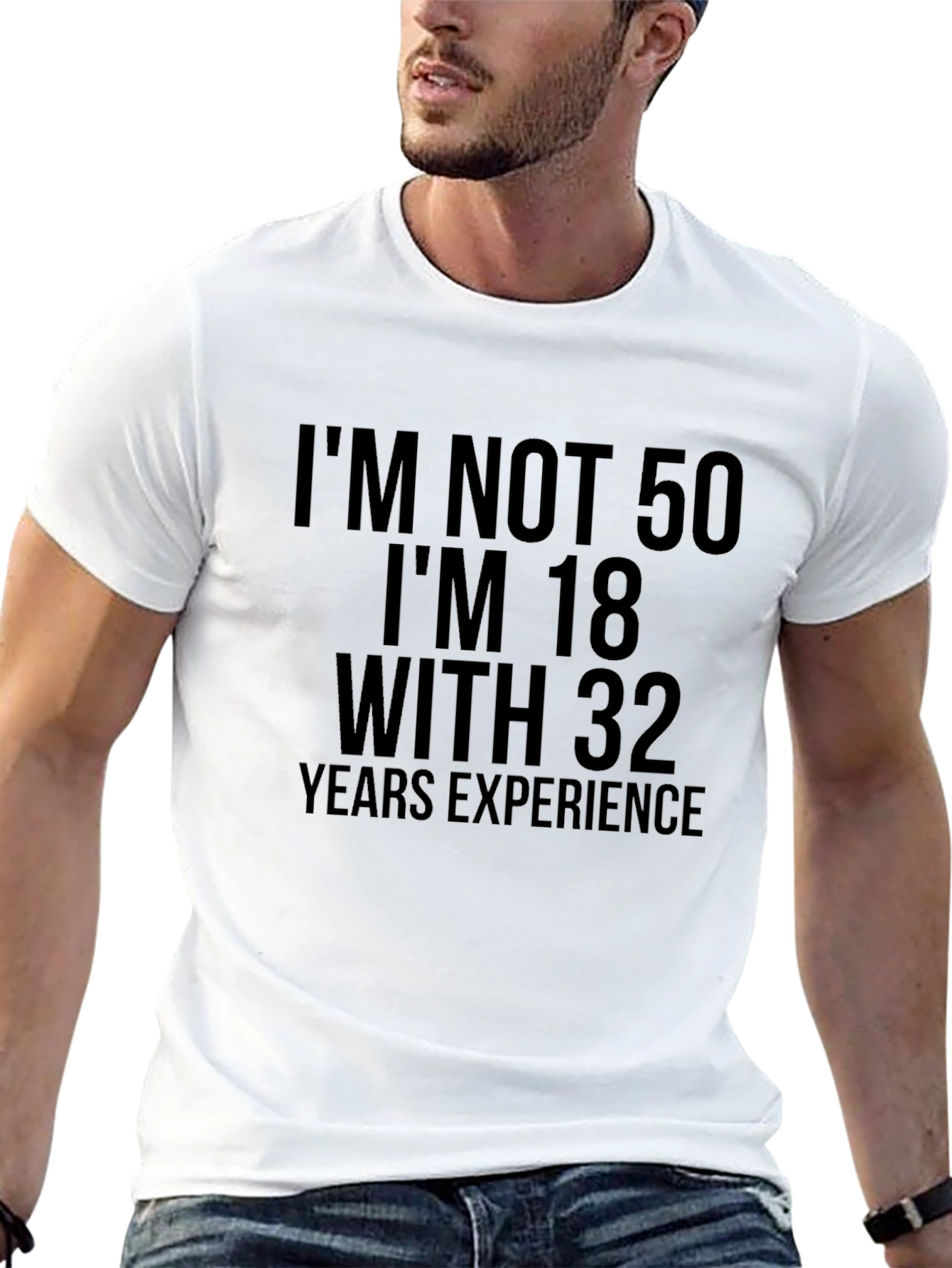 Black Funny 50th Birthday T-Shirt - I'm Not 50 view 13