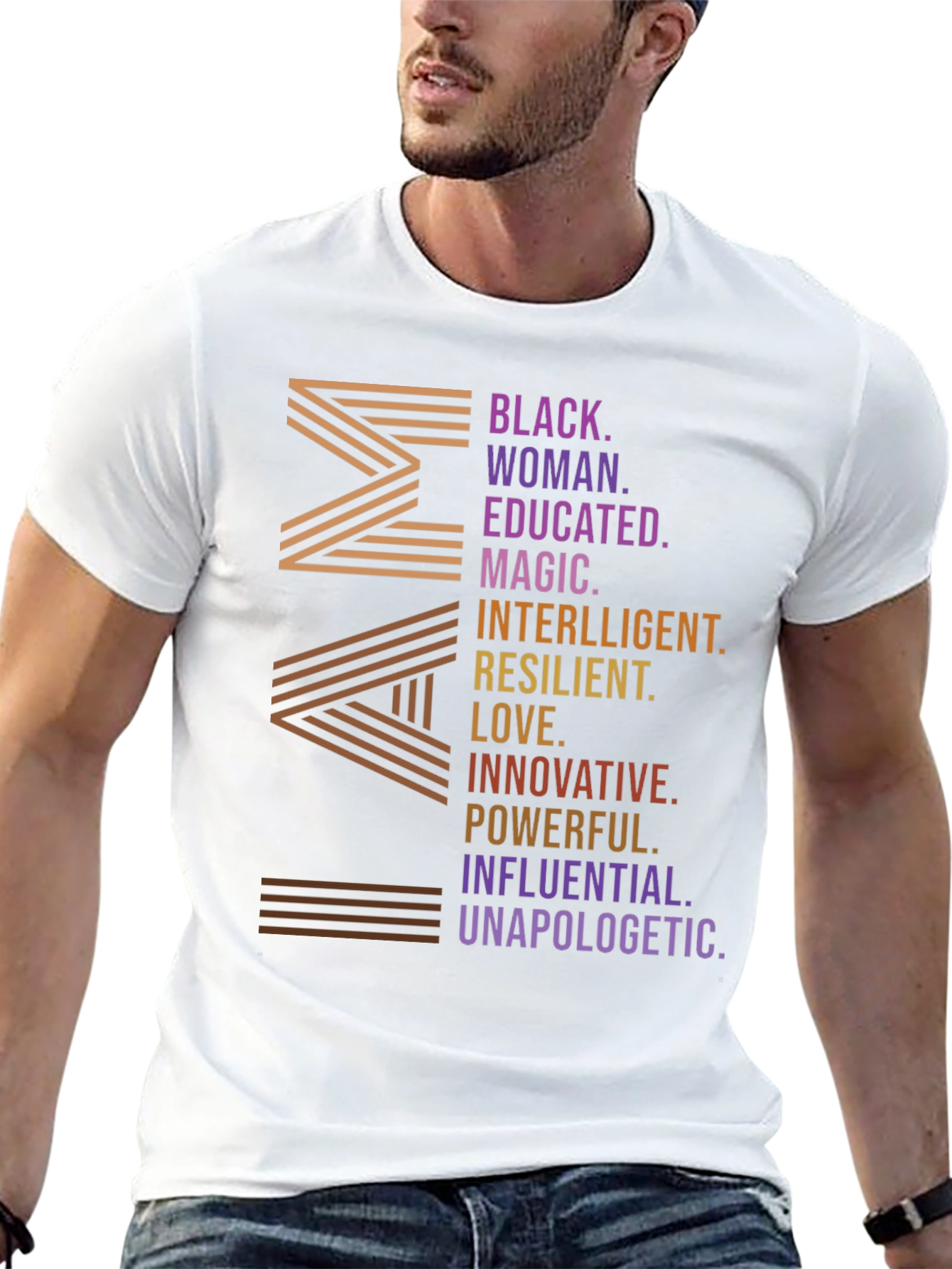 Black Empowered Black Woman Graphic T-Shirt view 13