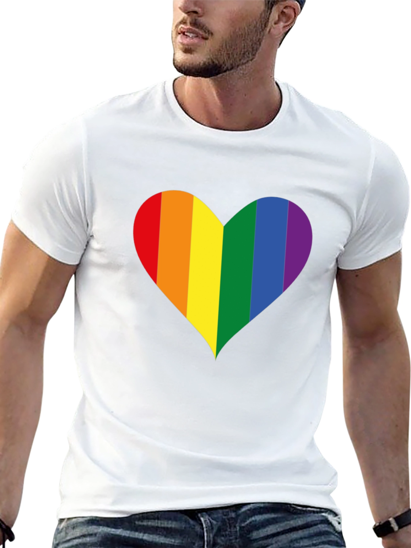 Black Pride Heart Graphic Tee - Black Cotton Blend view 13