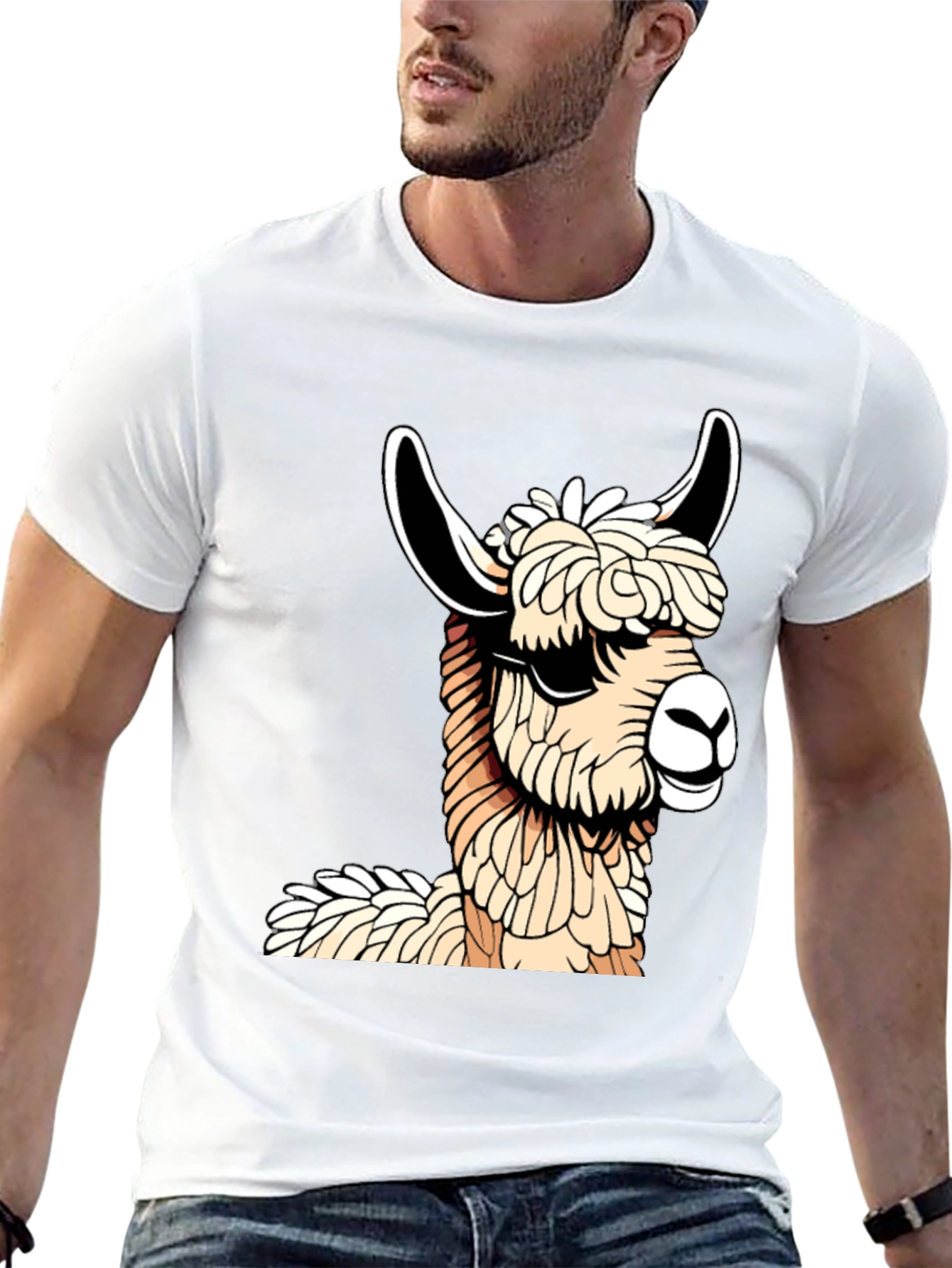 Black Llama Graphic Tee - Cool & Comfortable view 13