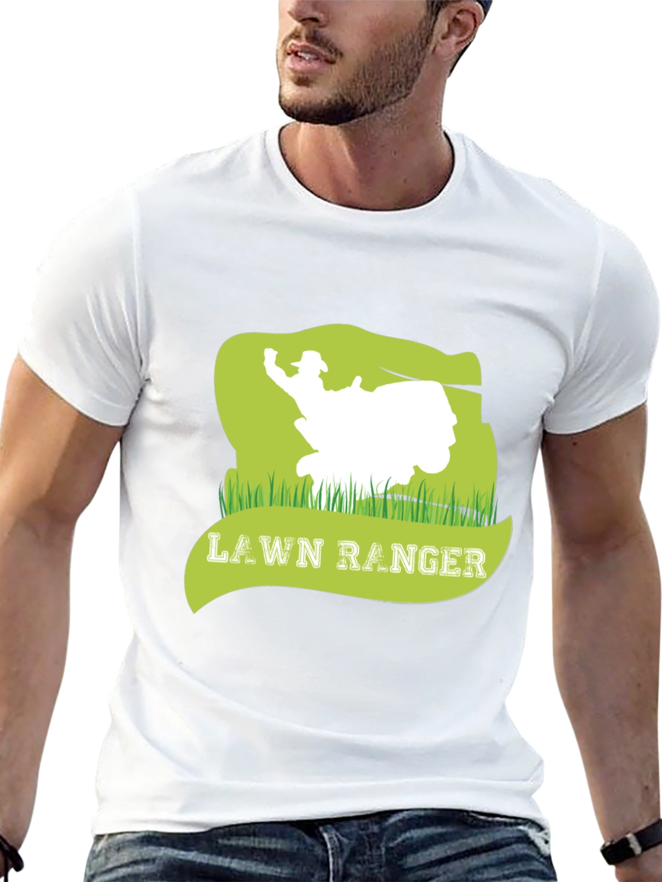 Black Lawn Ranger Graphic Tee - Mowing Humor view 13
