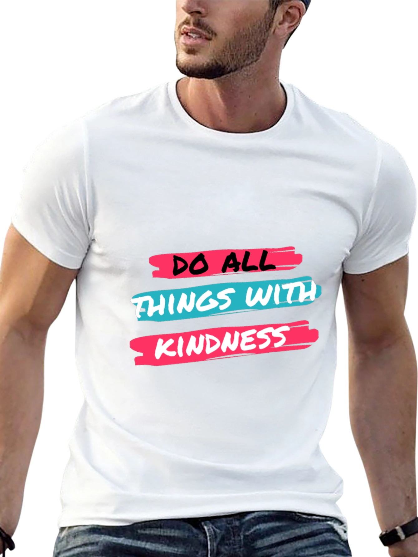 Black Kindness Graphic Tee - Black Unisex T-Shirt view 13
