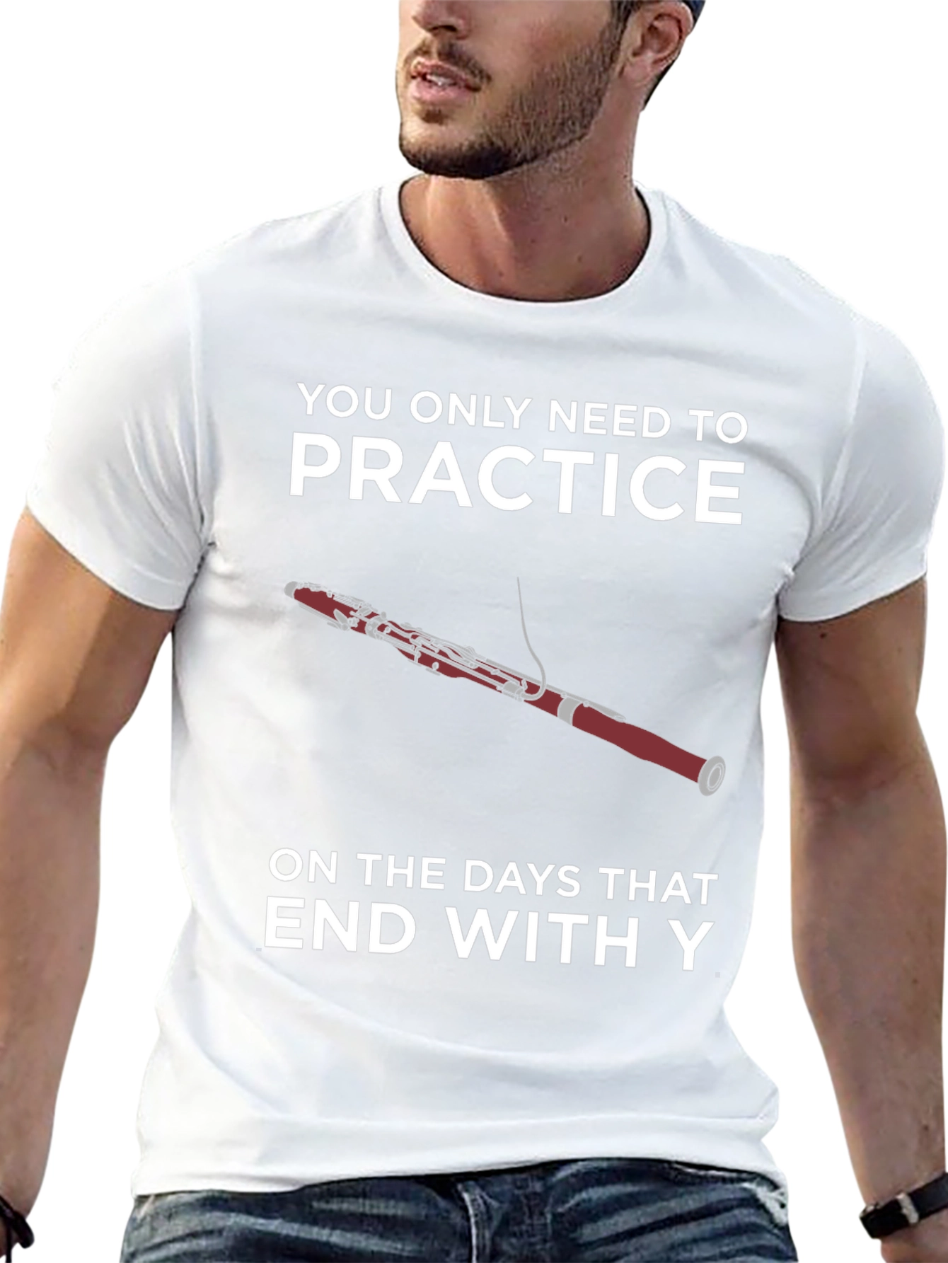 Black Practice Days T-Shirt - Bassoon Funny Musician Tee view 13