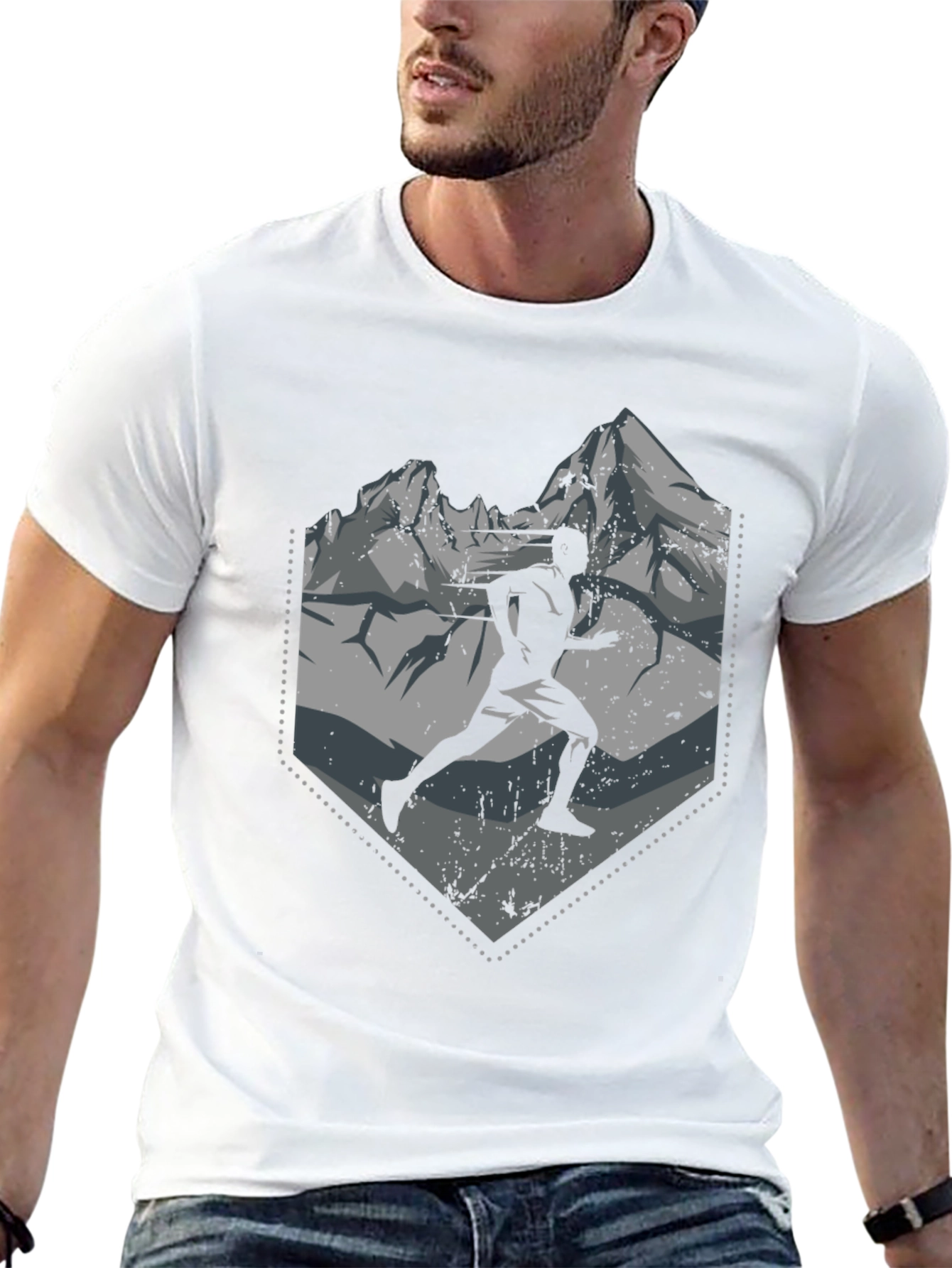 Black Mountain Runner Graphic Tee - Black view 13