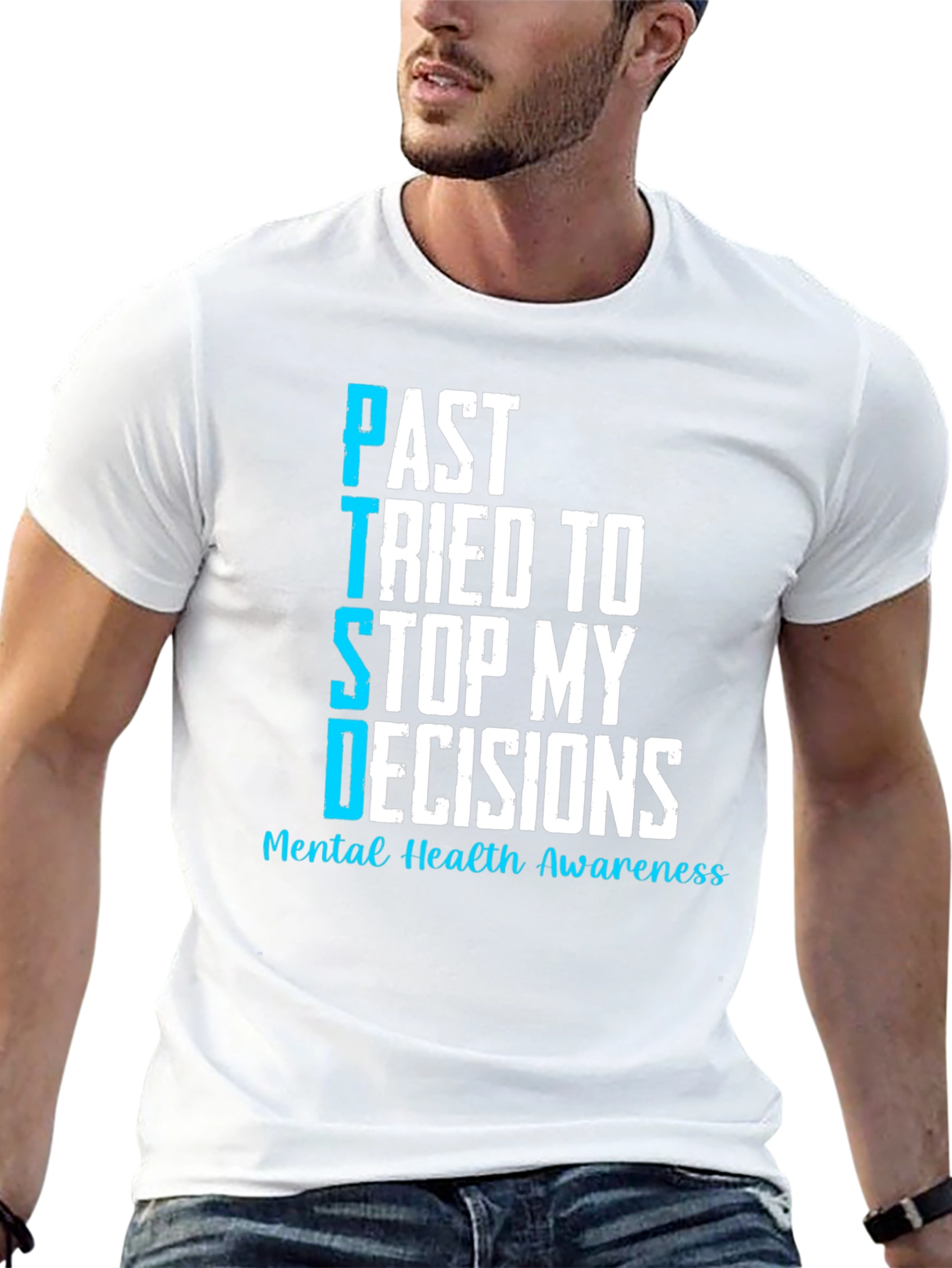 Black Mental Health Awareness PTSD T-Shirt view 13