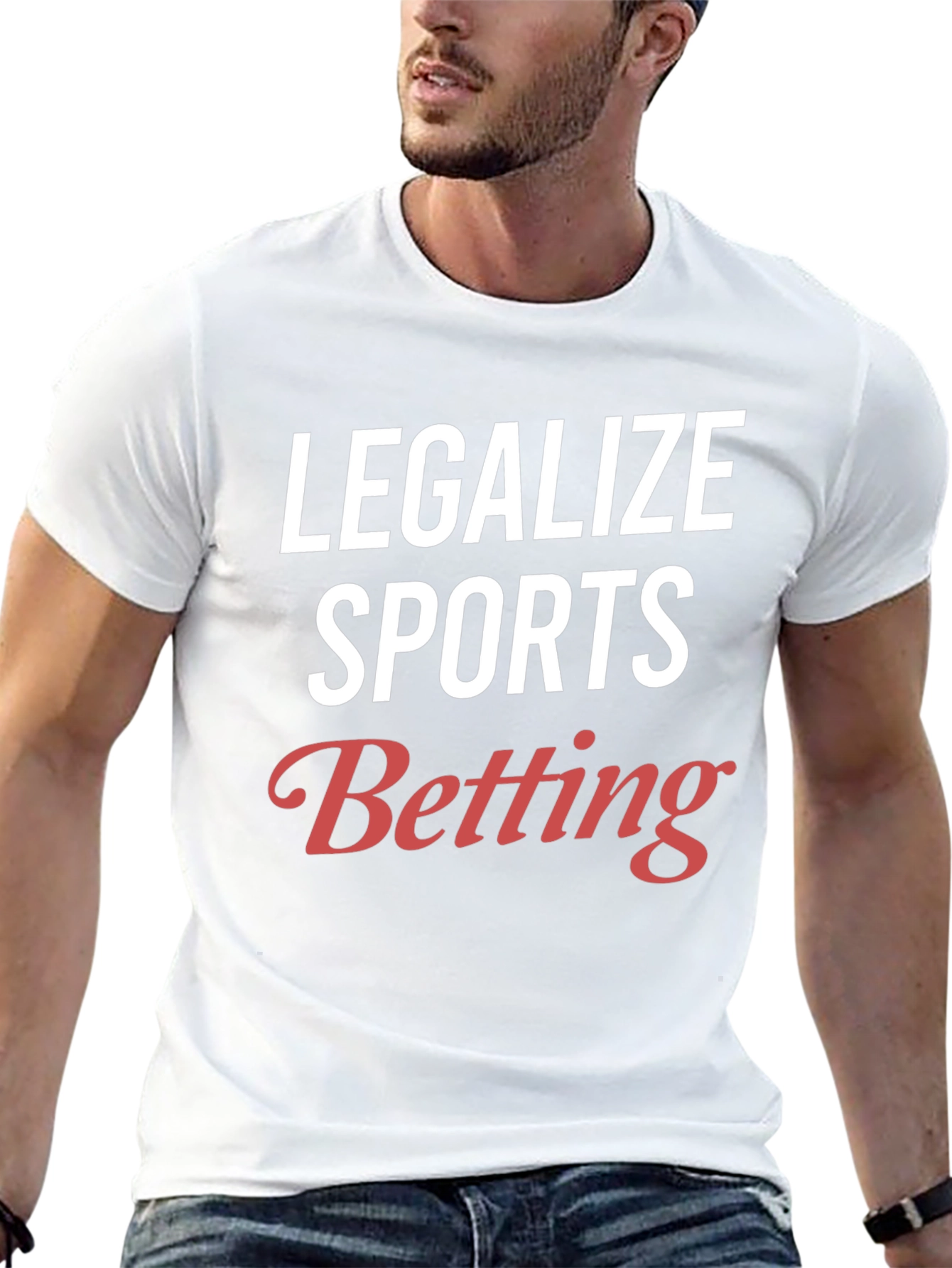 Black Legalize Sports Betting T-Shirt - Black view 13